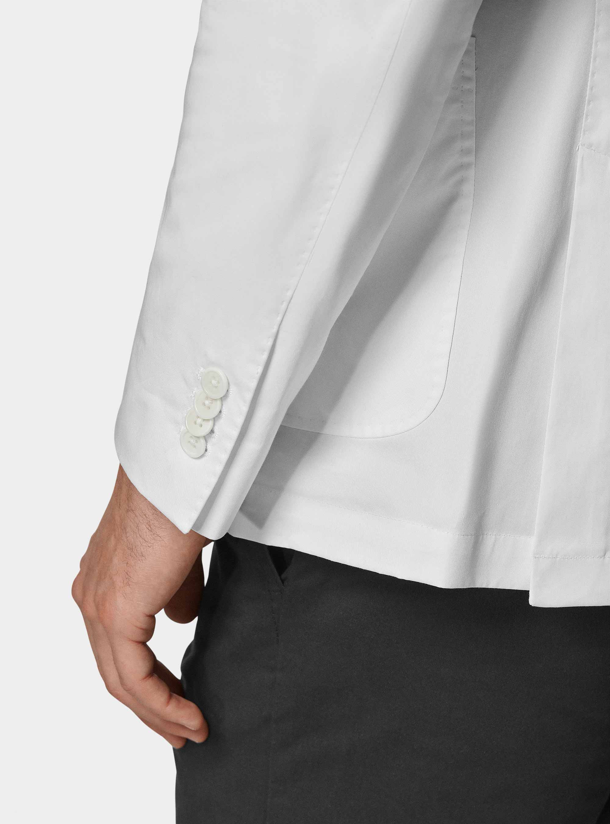 Giacca in cotone popeline, BIANCO