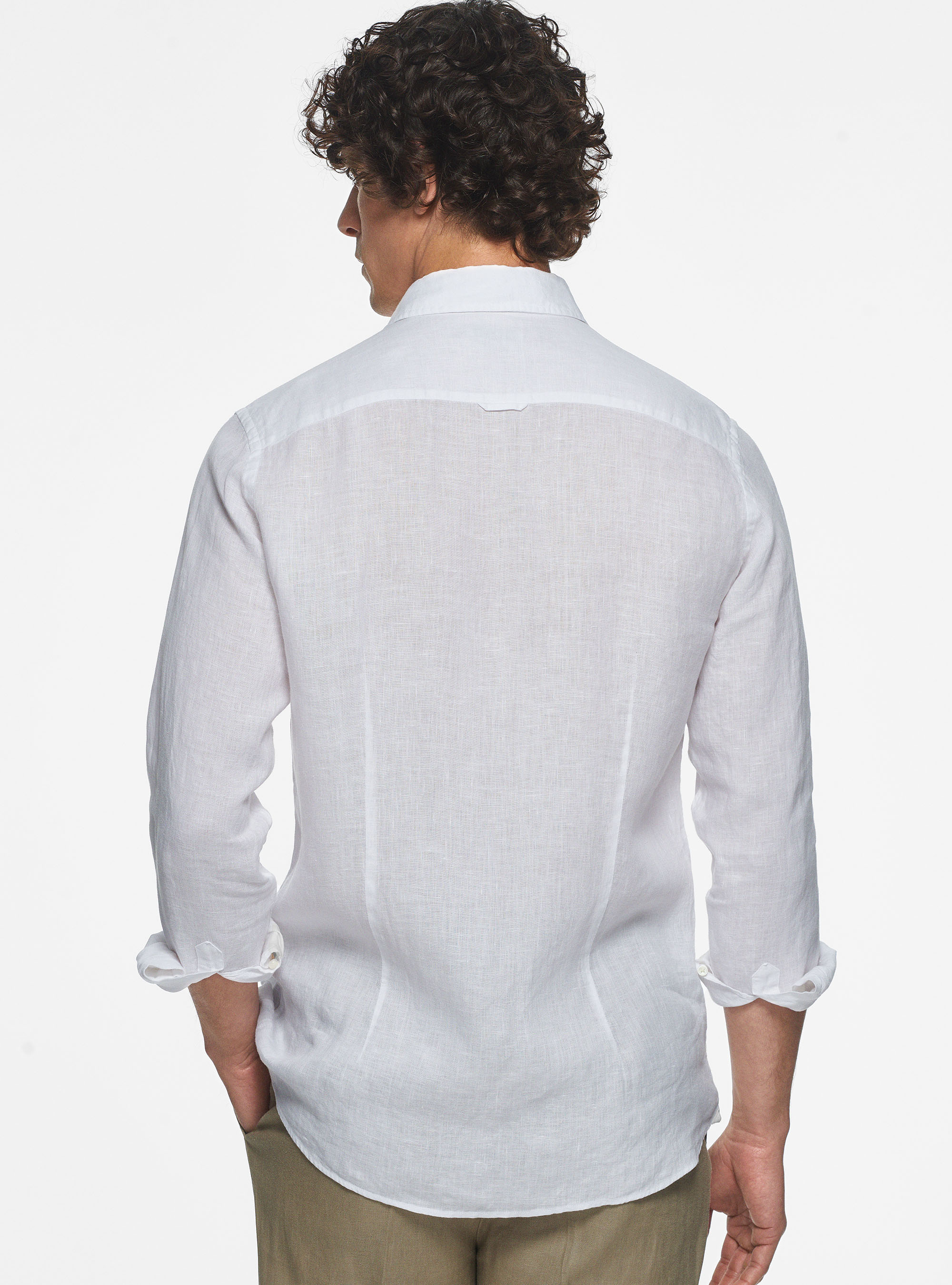 Pure linen shirt, WHITE