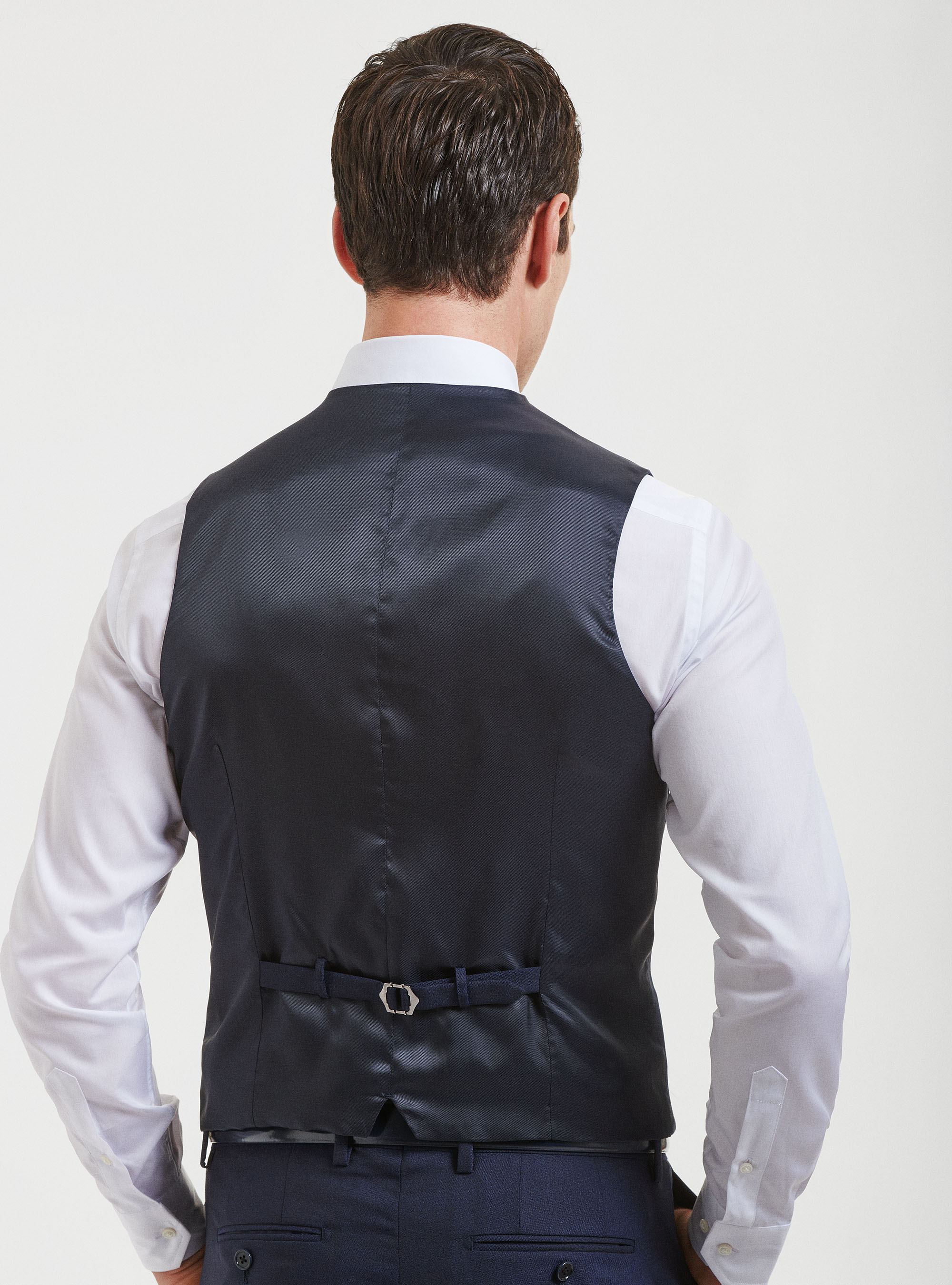 Vitale Barberis Canonico Pure Wool Waistcoat, NAVY BLUE