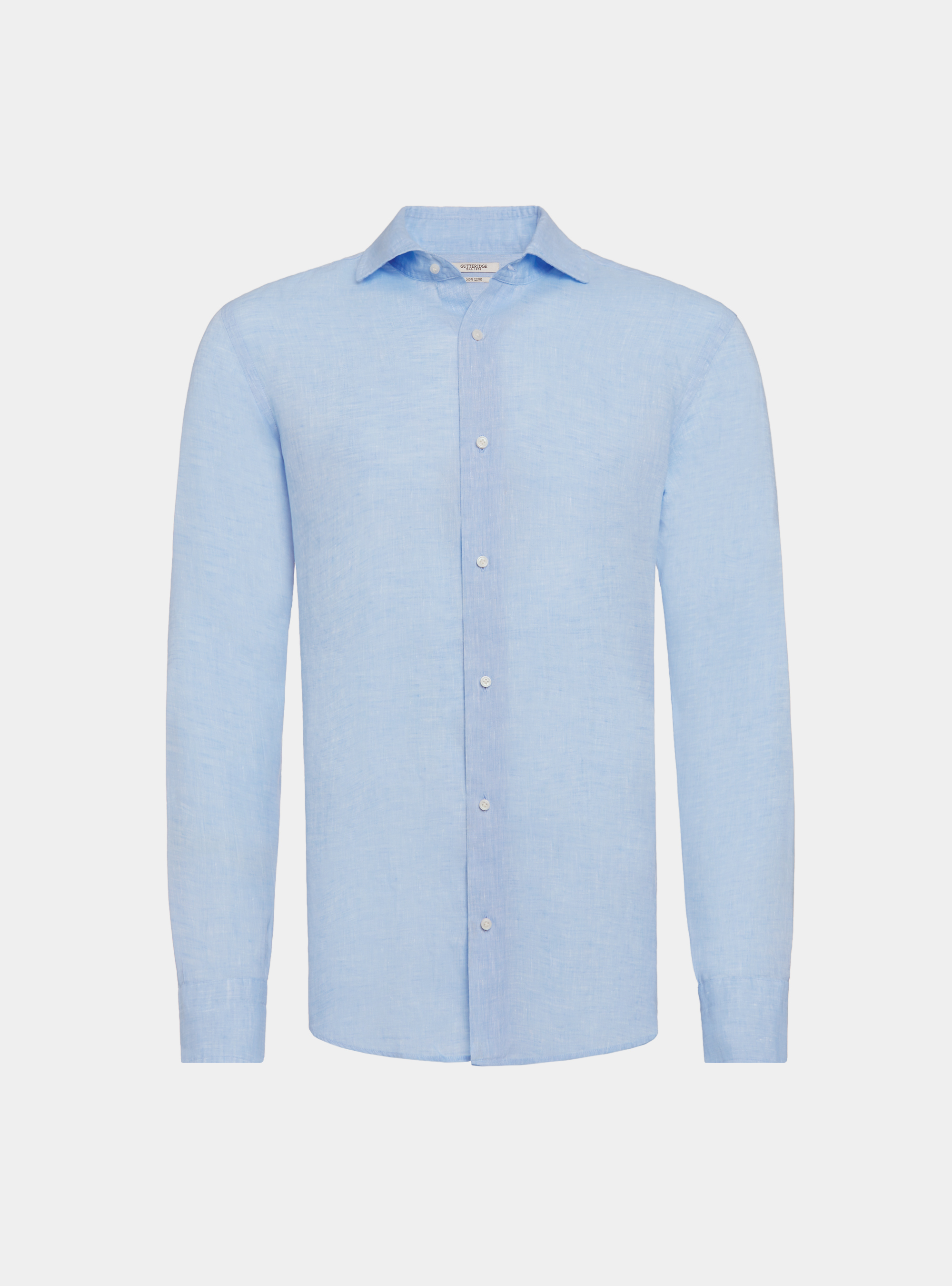 Camicia in puro lino, AZZURRO
