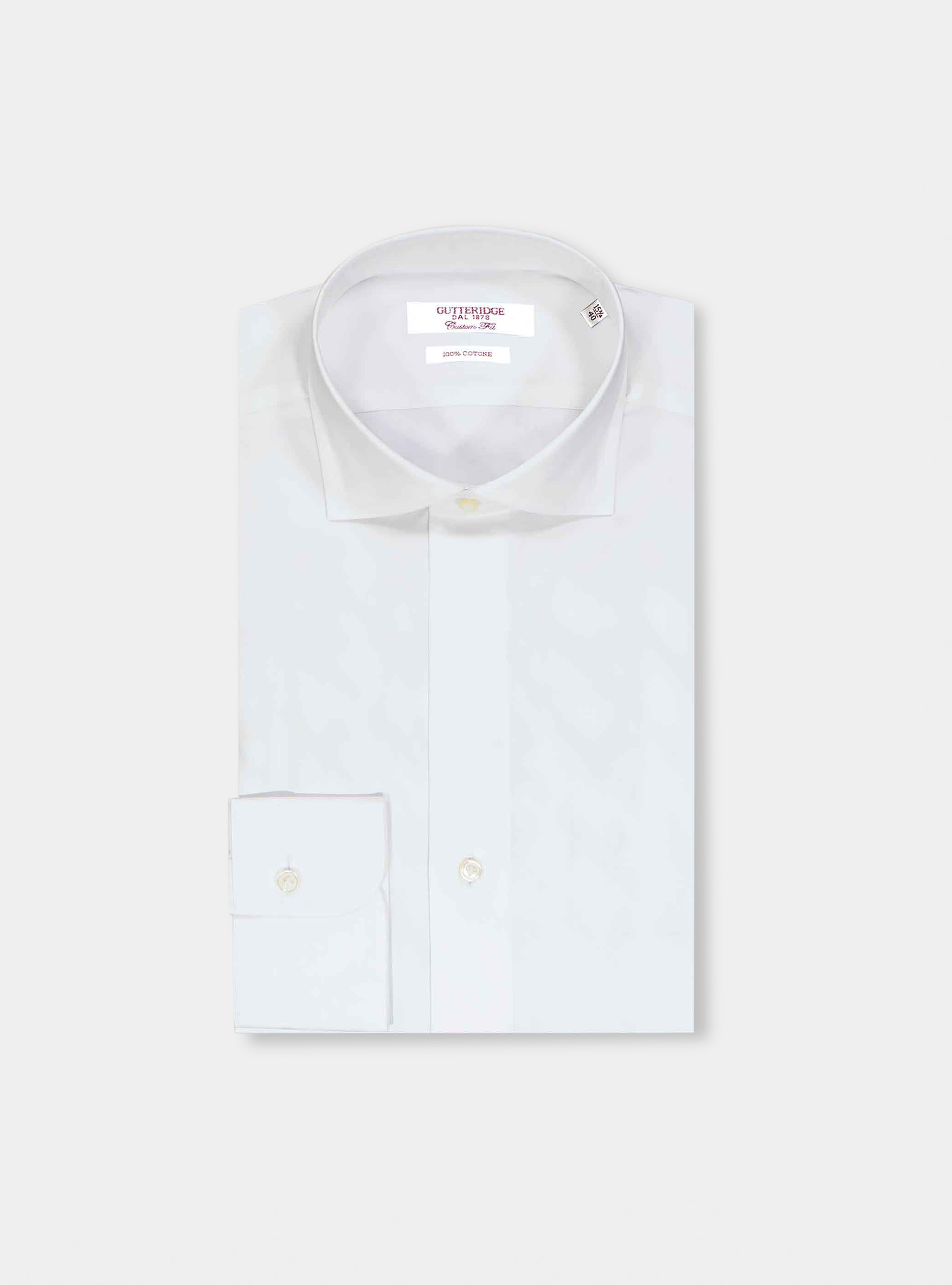 Classic comfort fit shirt in cotton muslin, WHITE