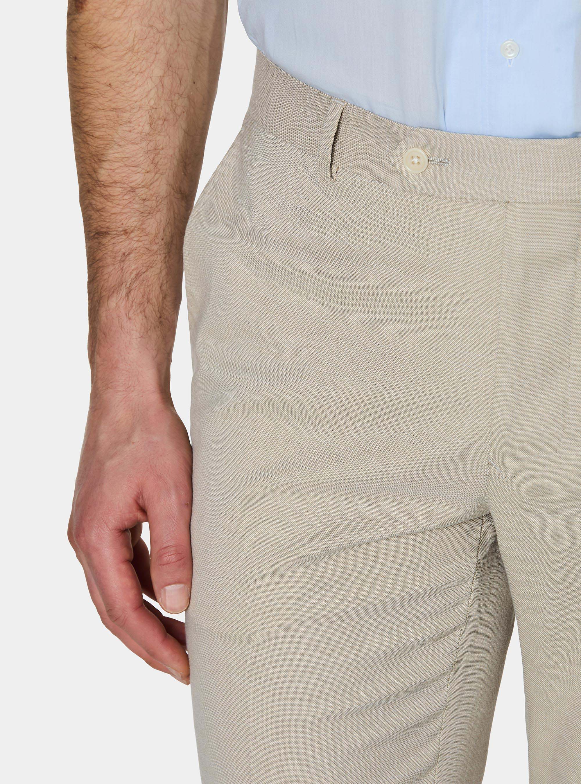 Pantalones de traje de tejido hopsack, ARENA