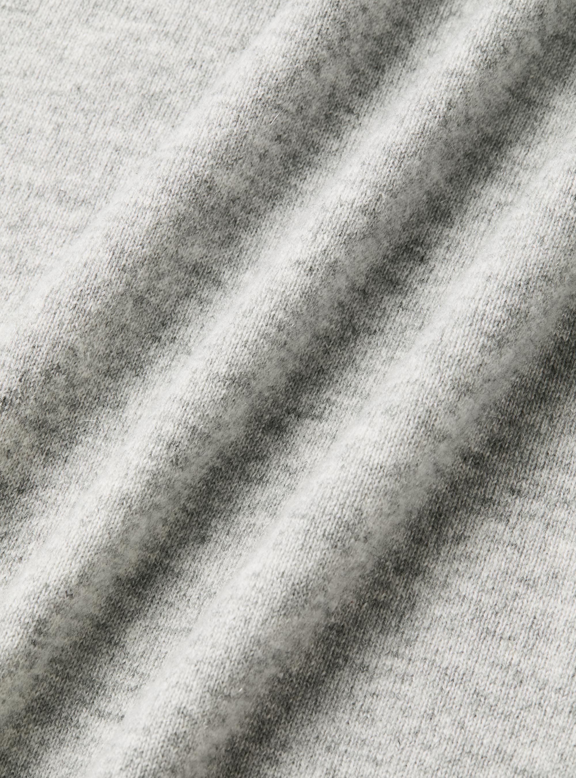 Cashmere crew-neck sweater, LIGHT GREY MELANGE