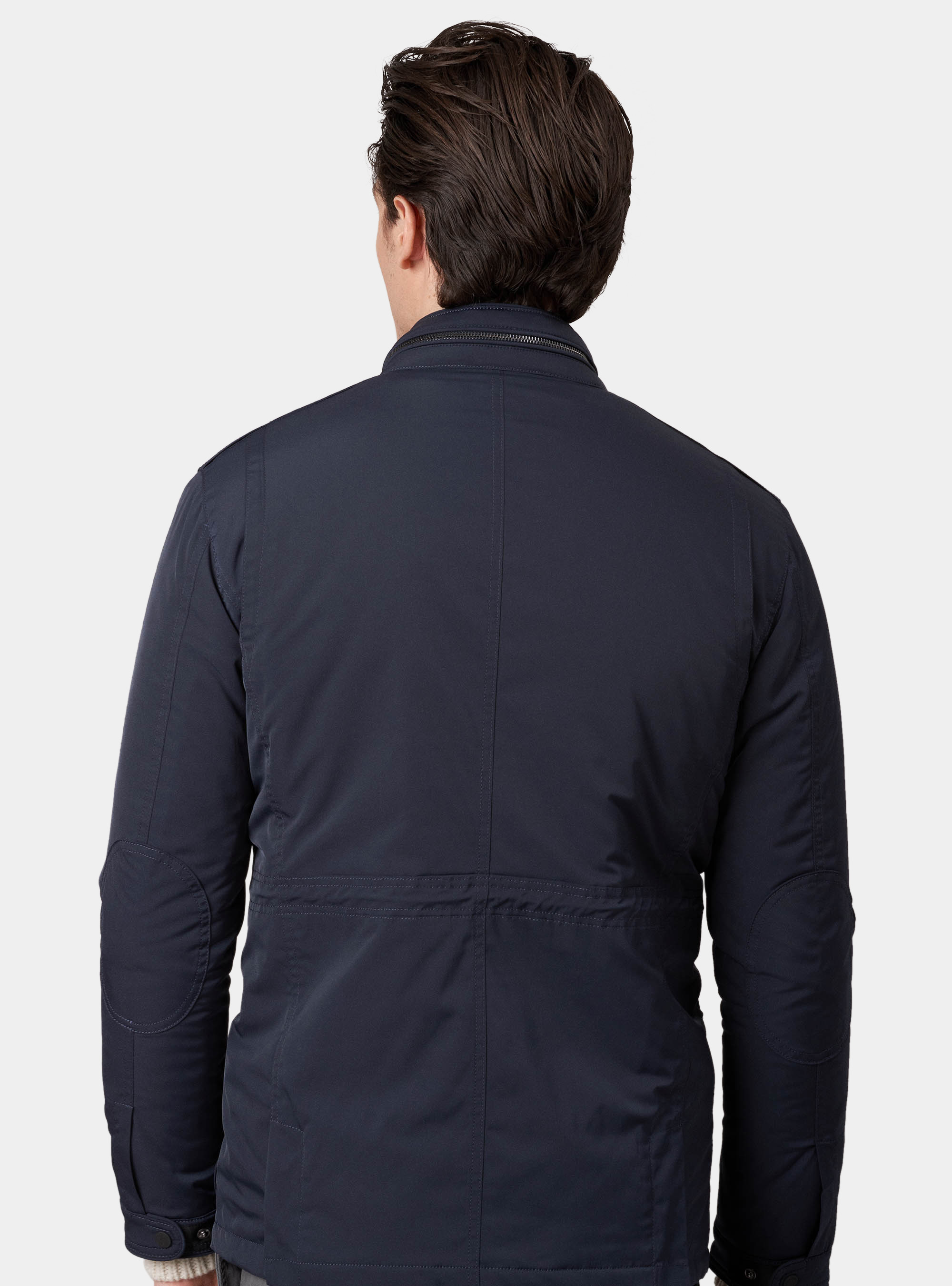 Field jacket with removable patch and bib, NAVY BLUE