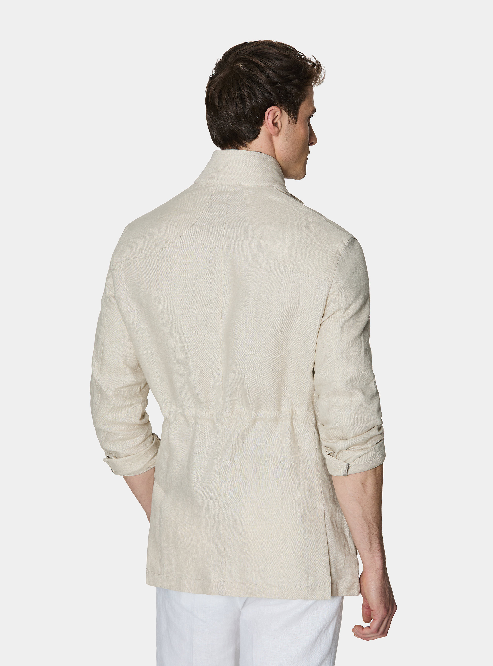 Field jacket en lin pur, &Atilde; CRU