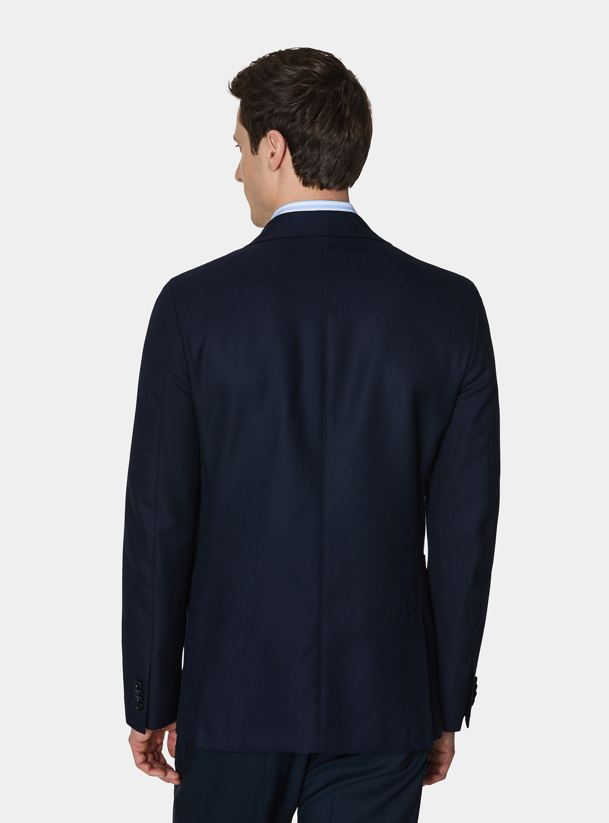 Vitale Barberis Canonico wool hopsack blazer, NAVY BLUE