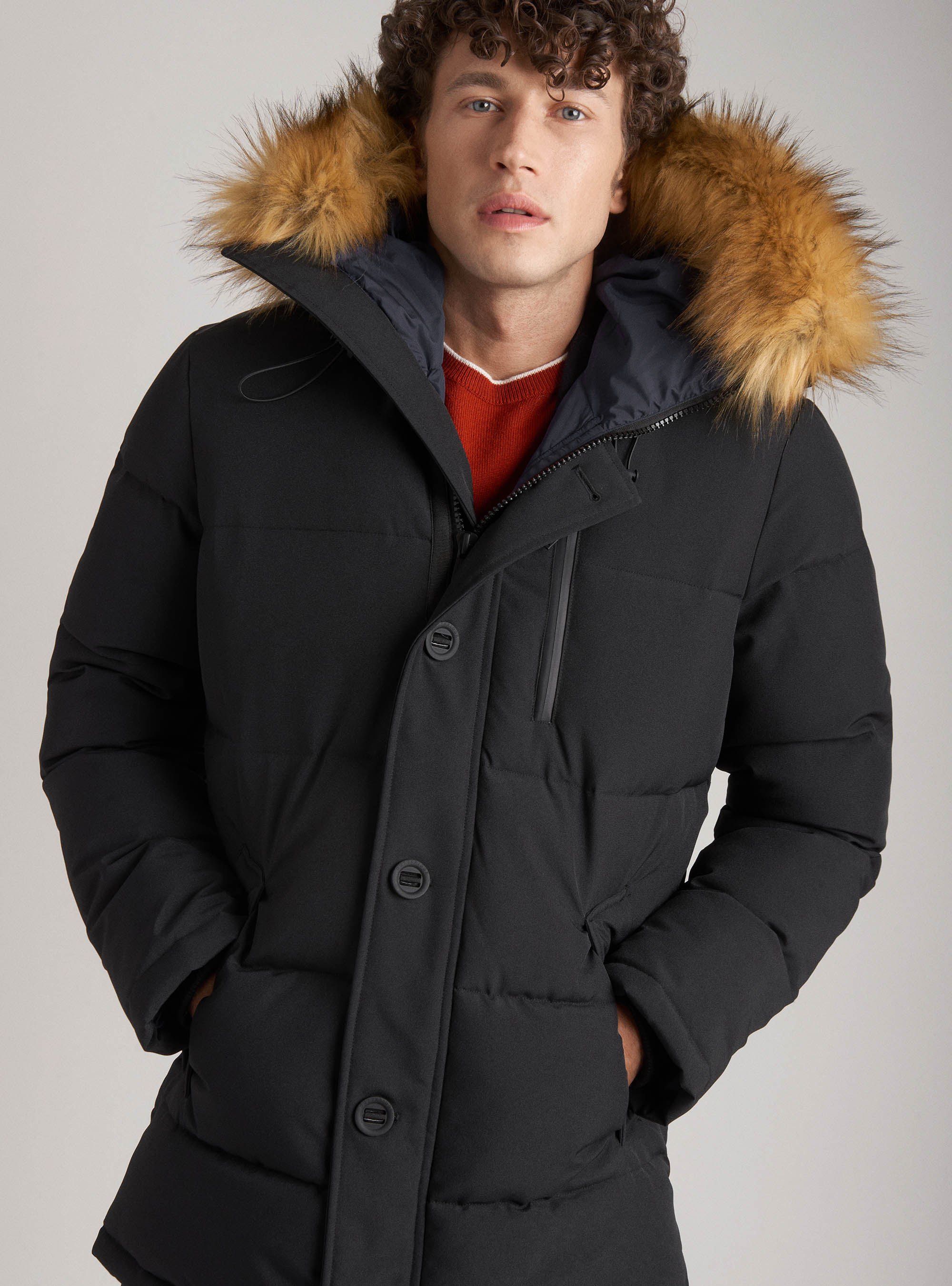 Gesteppte, wattierte Jacke mit Kapuze, NAVY 0218C