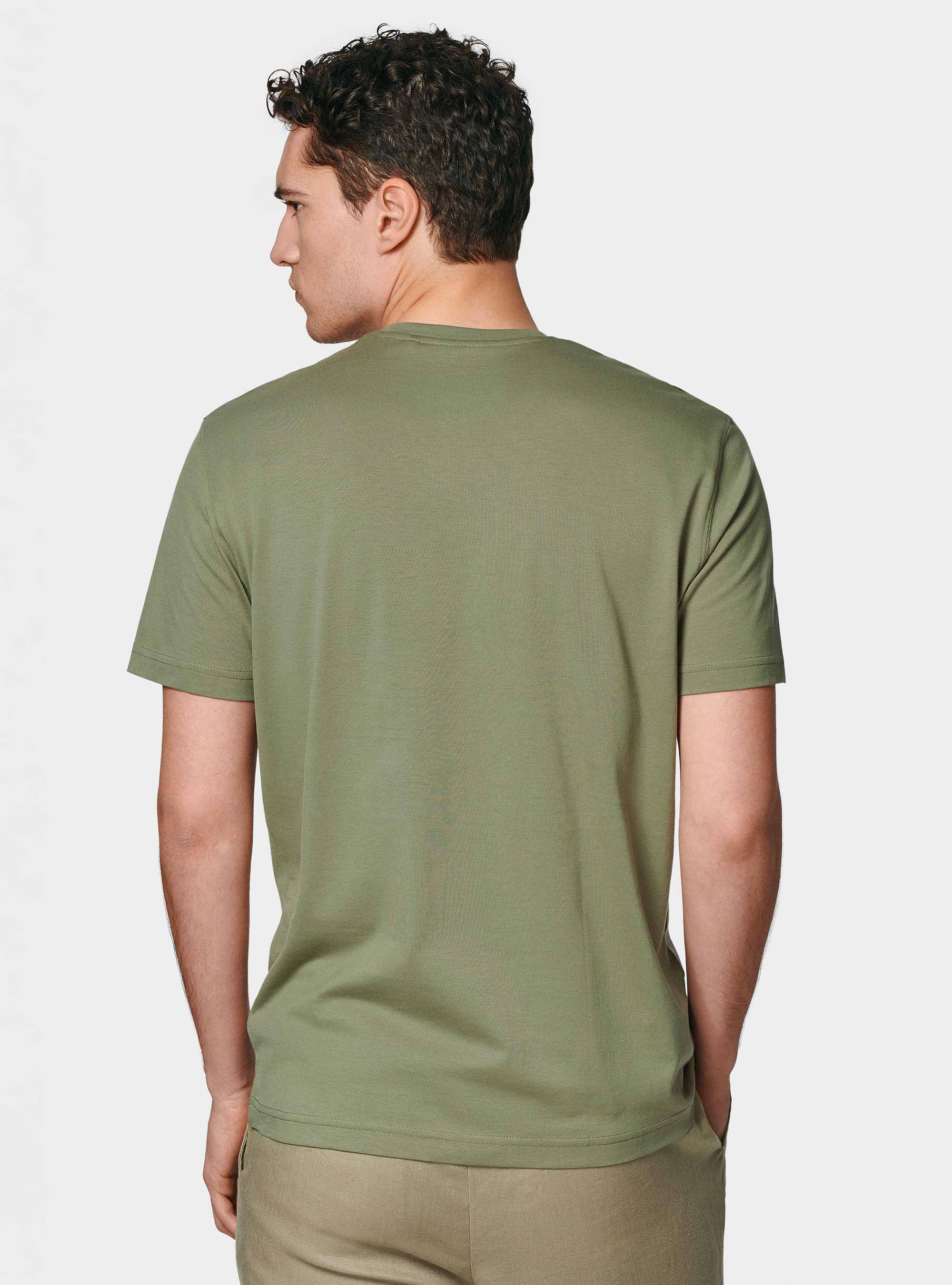 Half-sleeve T-shirt in Supima cotton, SALVIA 0602C