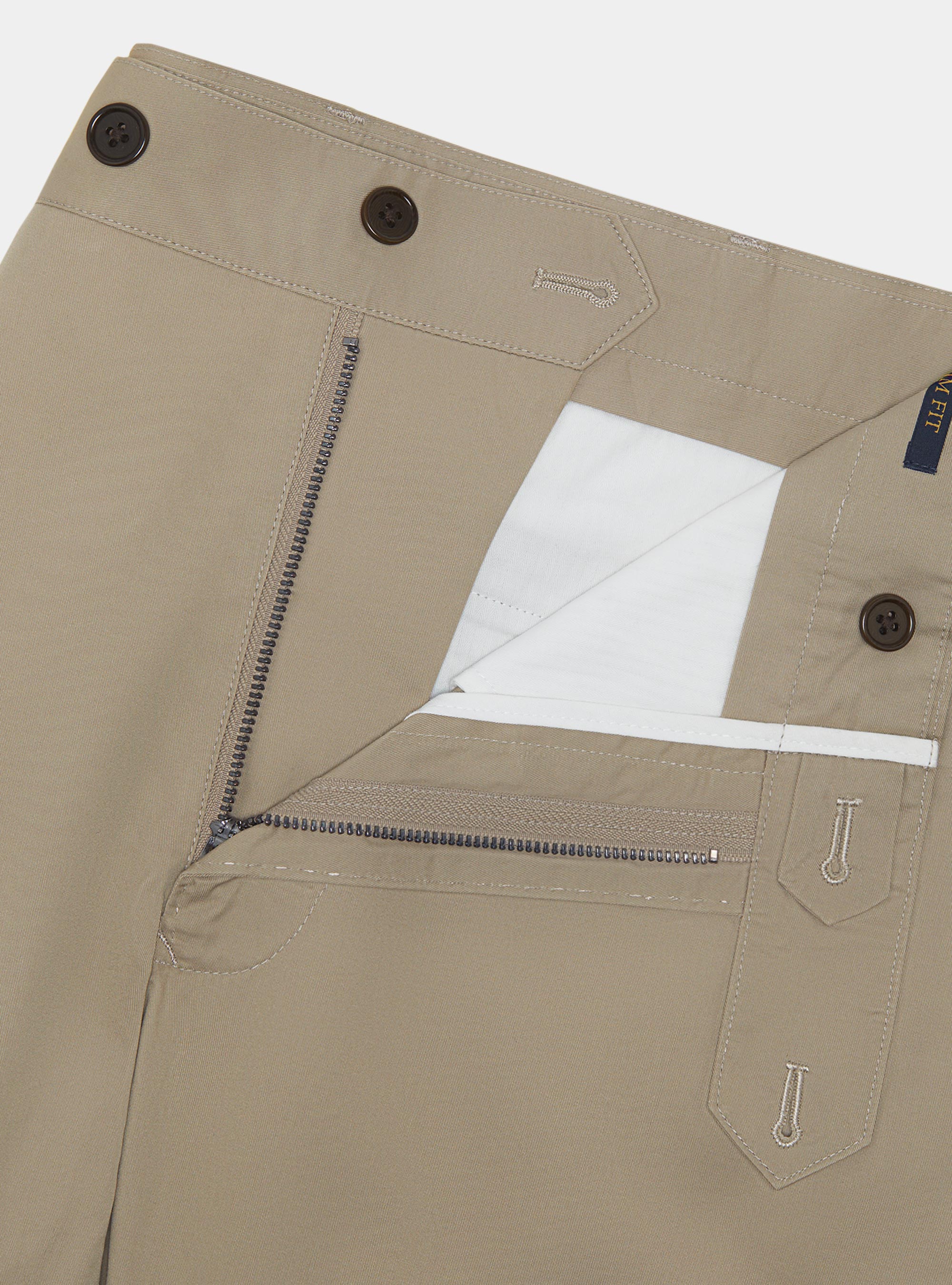 Lightweight twill slim fit chino trousers, MUD