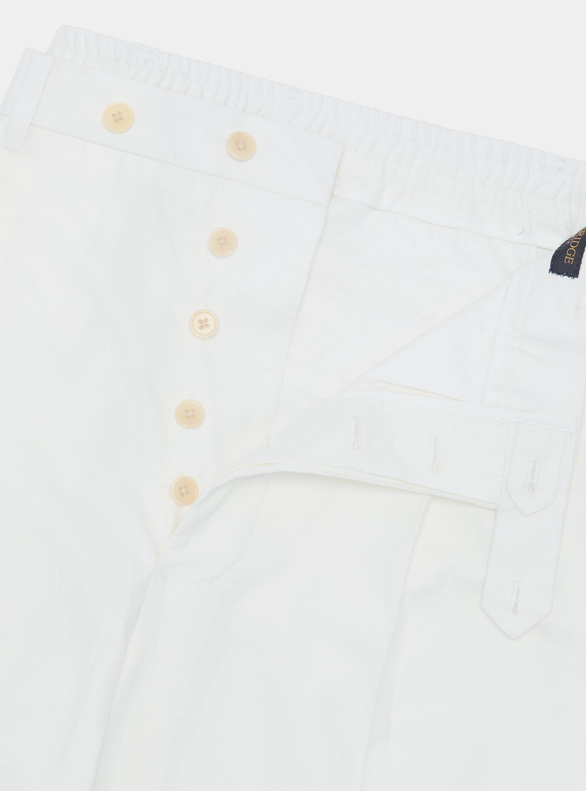Cotton-blend pleated trousers, WHITE