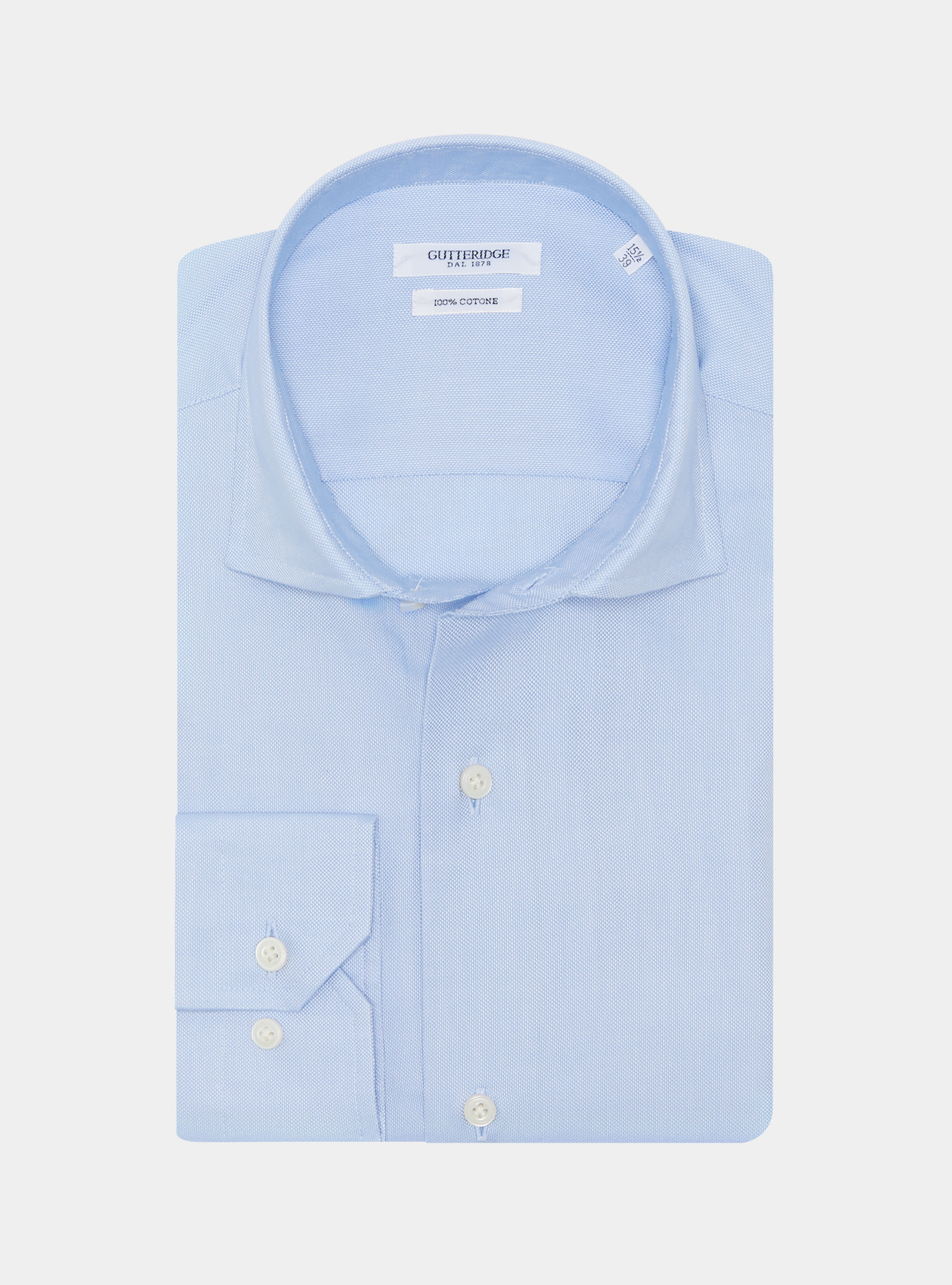 Camicia in cotone oxford, AZZURRO