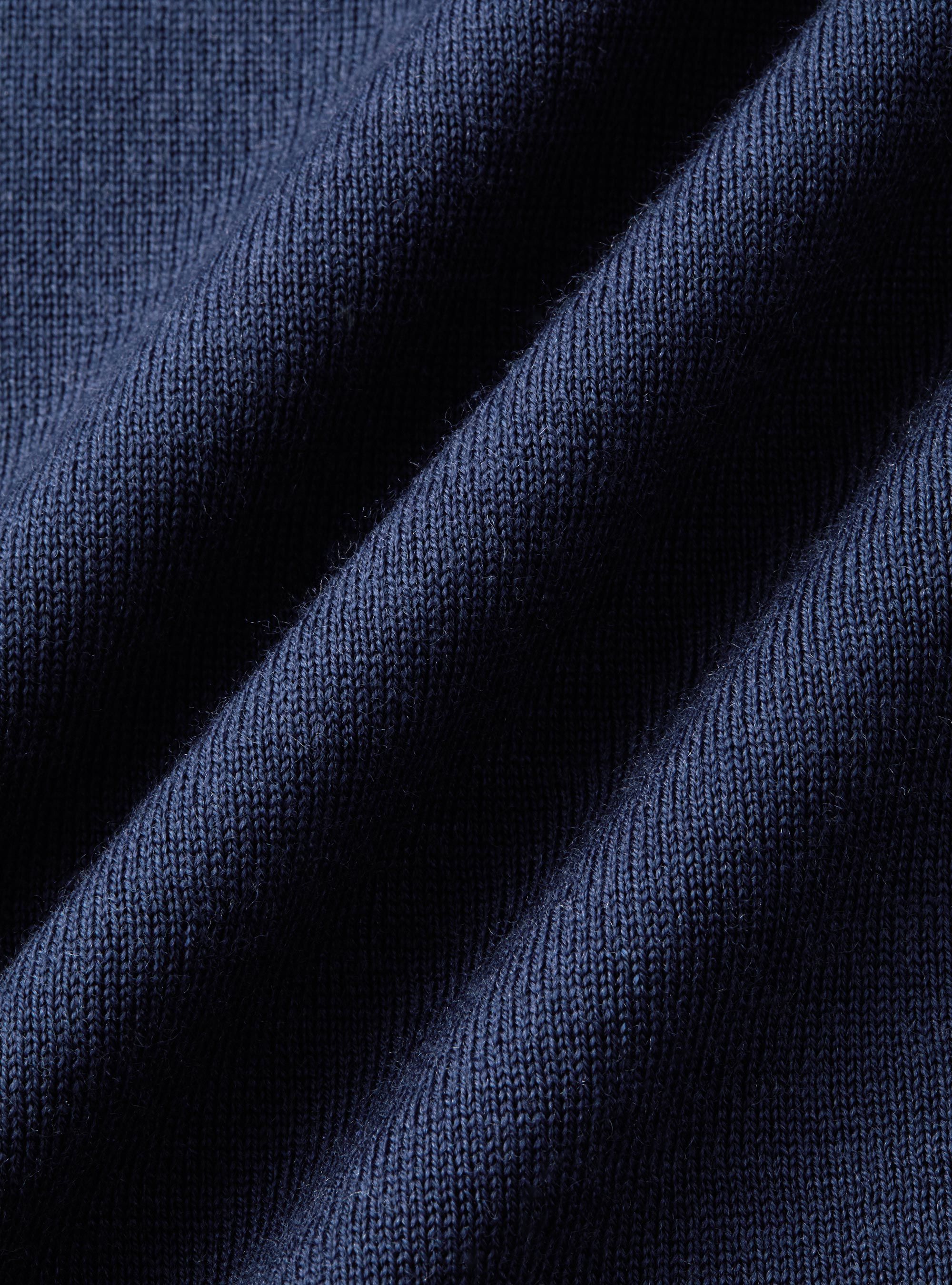 Extra-fine merino wool polo shirt, INK