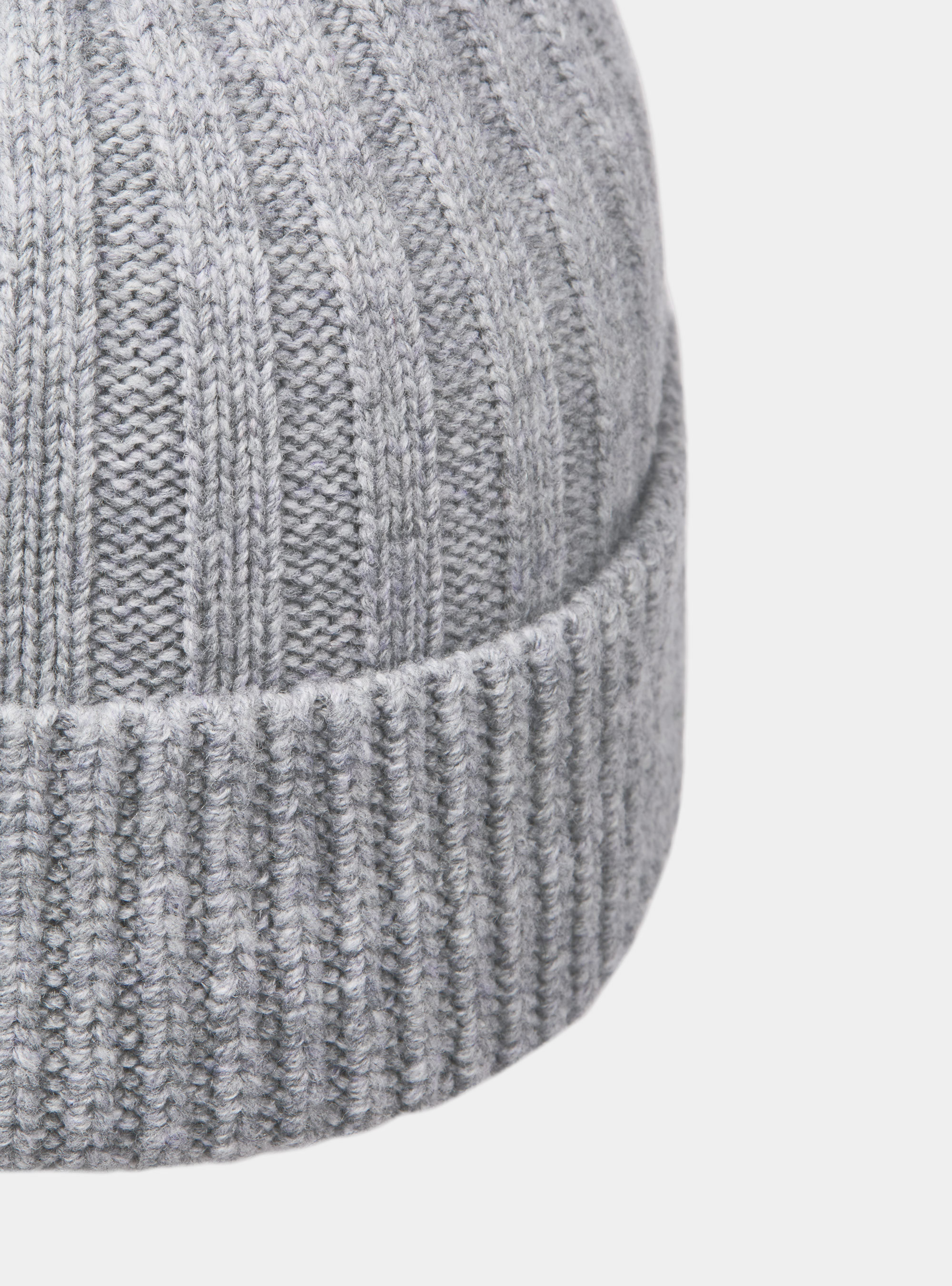 English rib cashmere blend hat, GRIGIO MELANGE 0151C