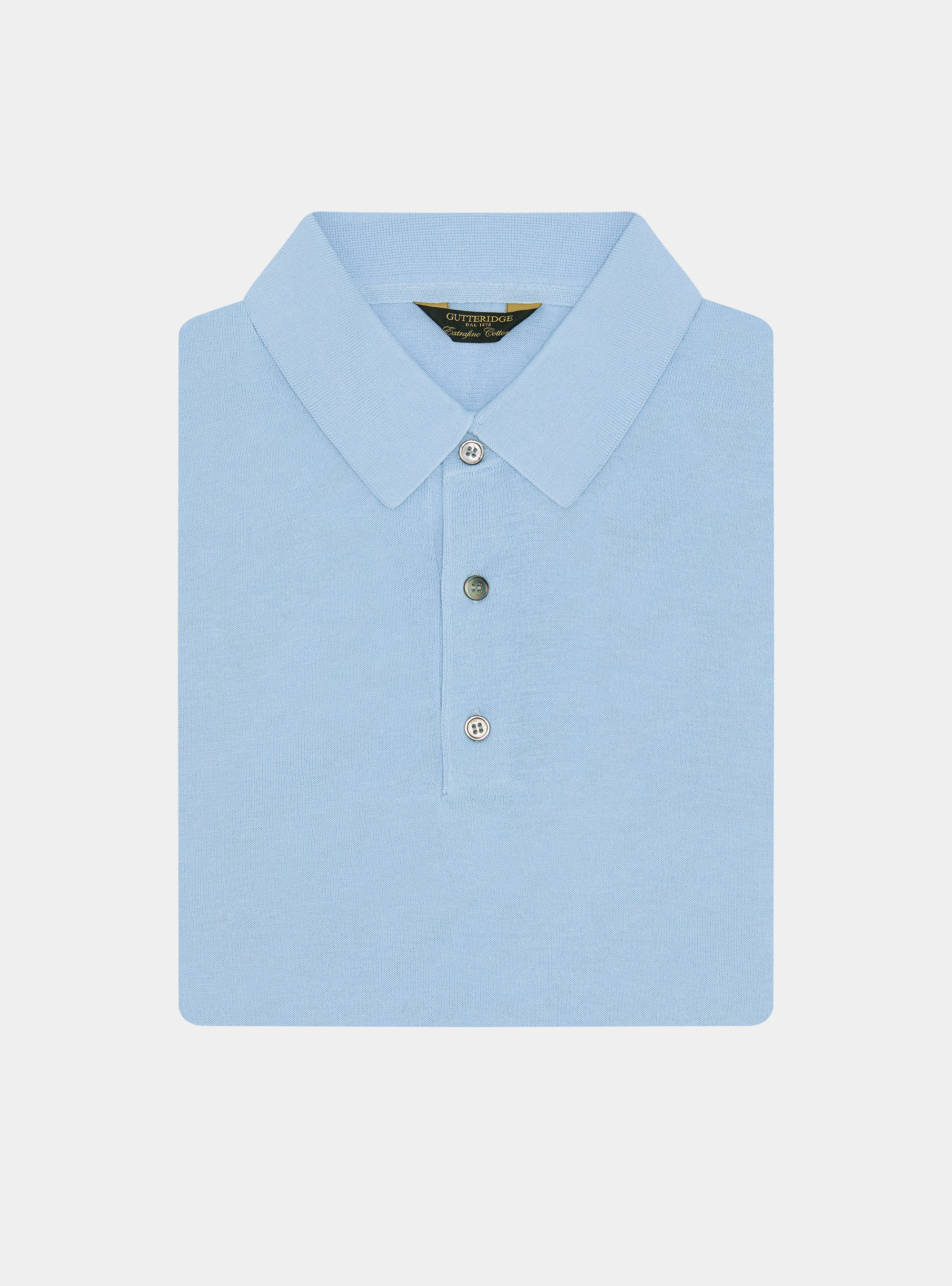 Poloshirt aus extrafeinem Baumwollstrick, 0266C AZZURRO