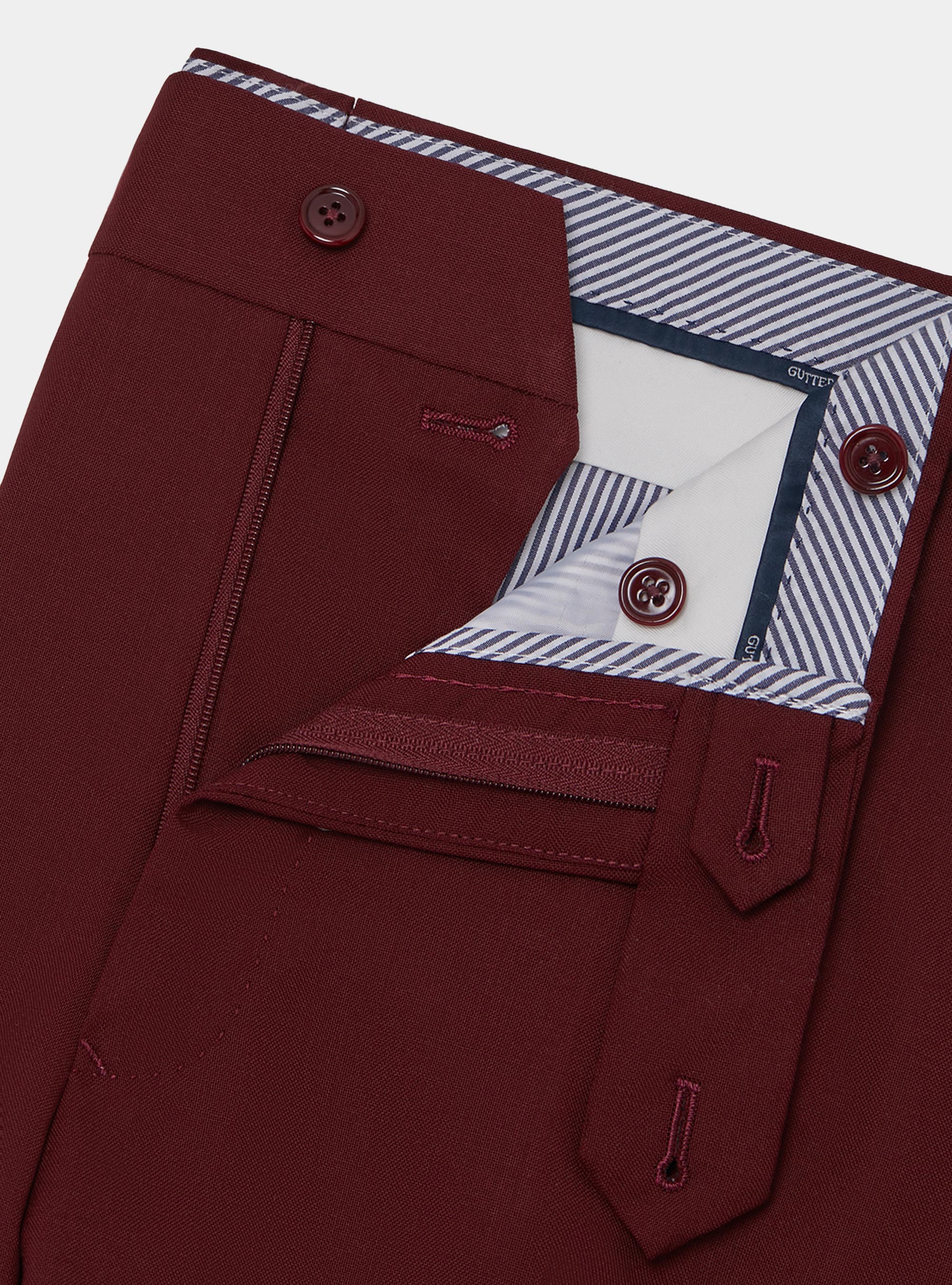 Pantalon en pure laine Vitale Barberis Canonico, BORDEAUX