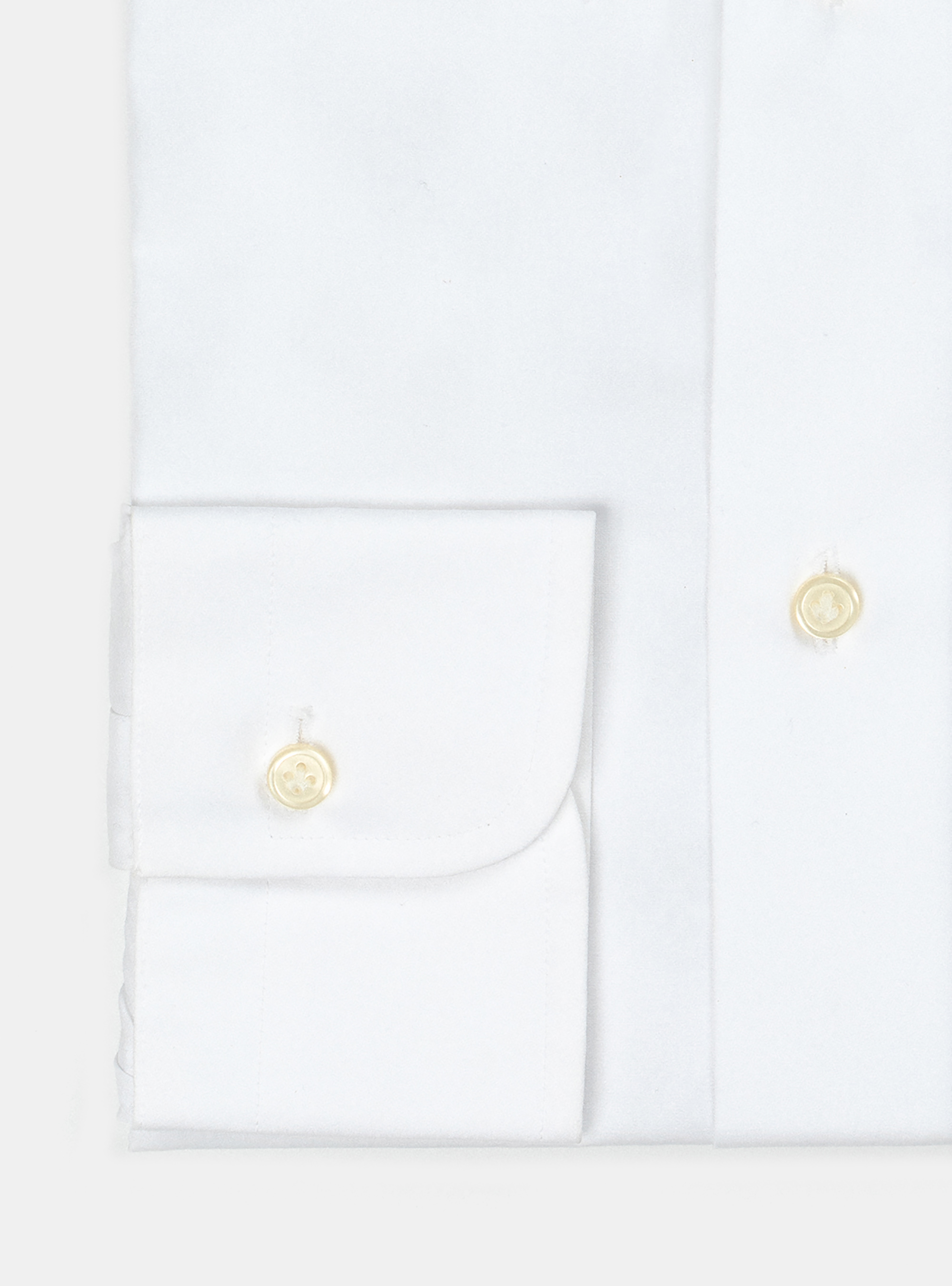 Fil a fil cotton French collar shirt, WHITE