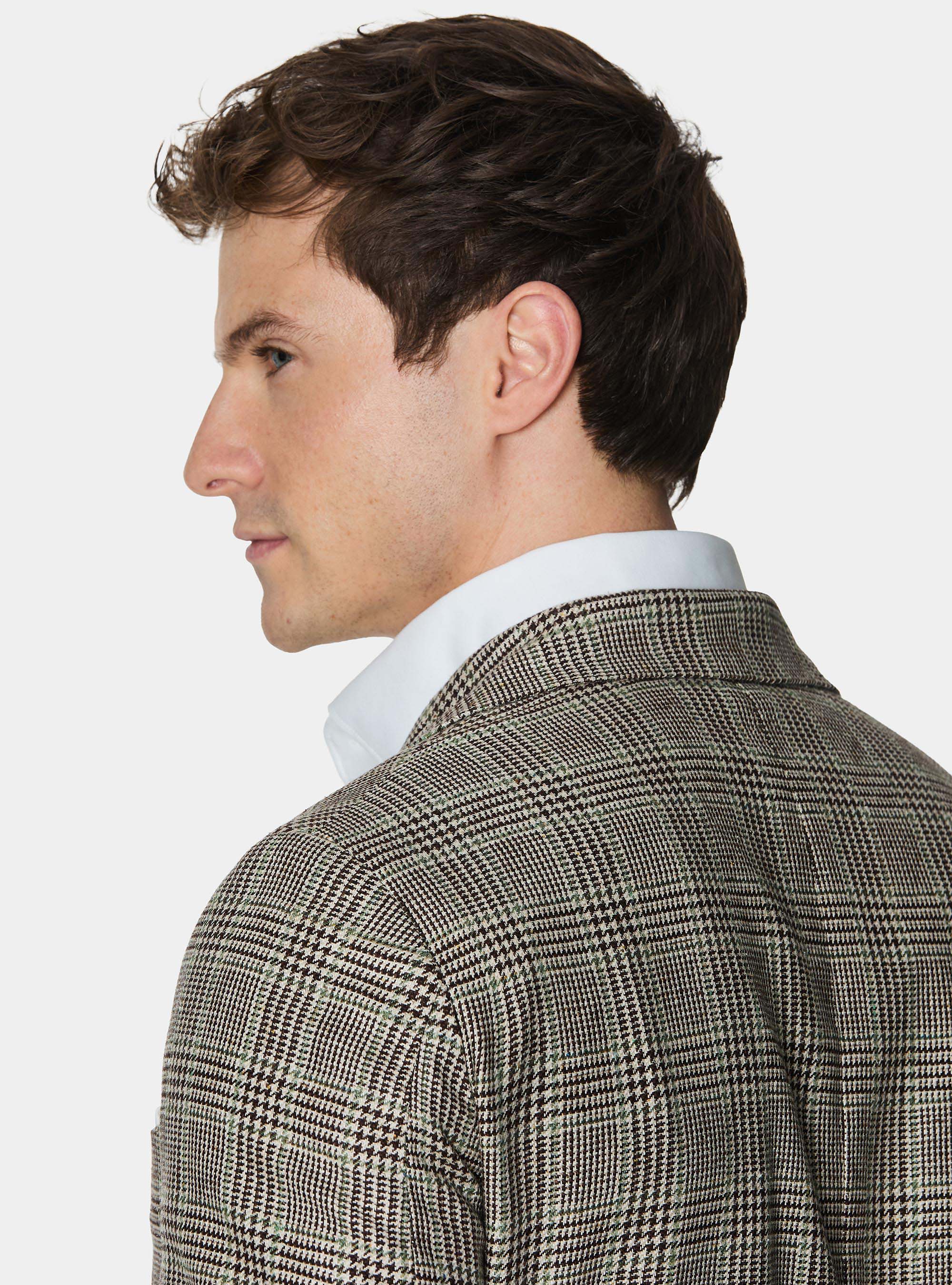 Pure silk patterned blazer, MUD