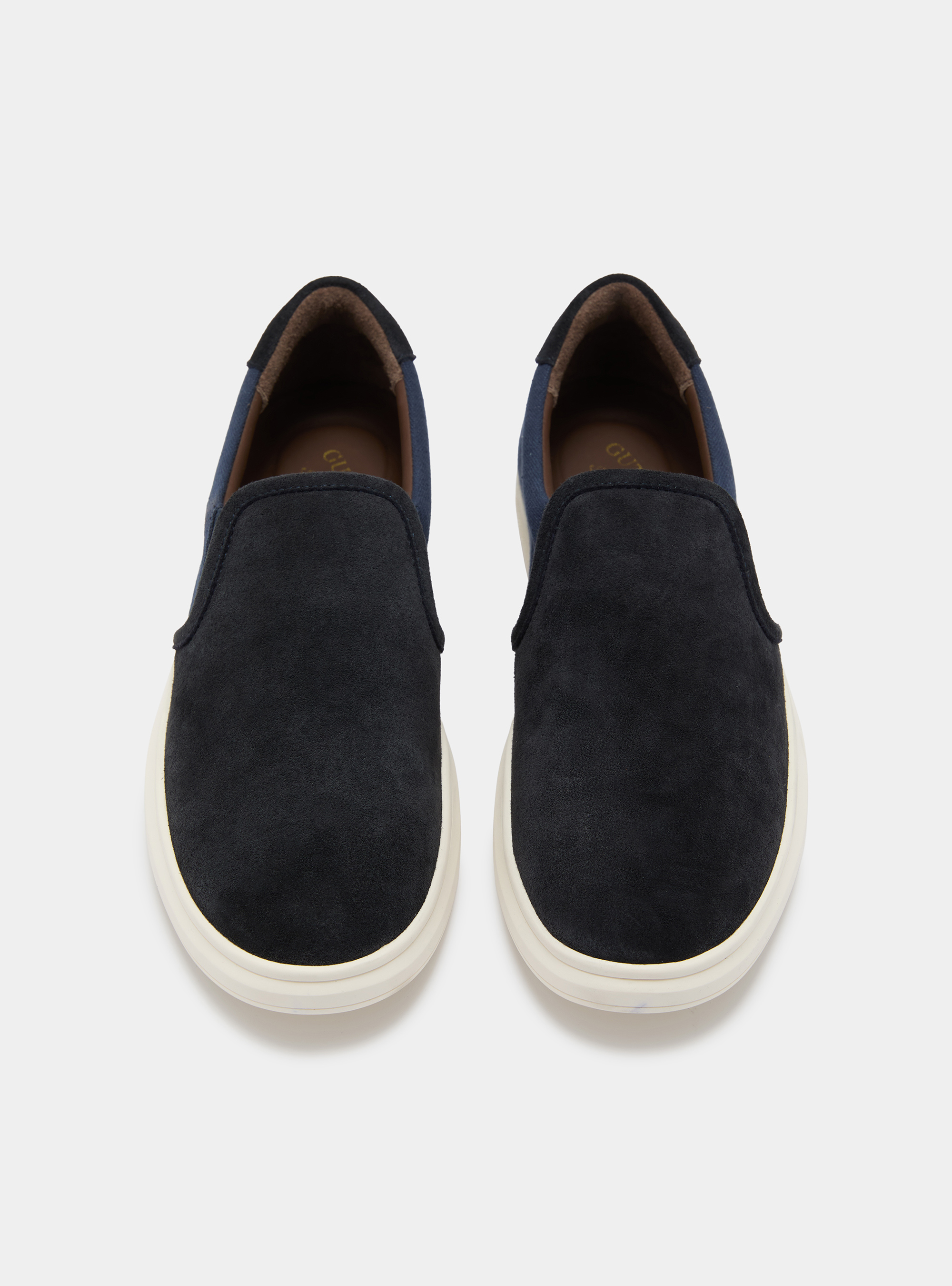 Slip-on aus Wildleder und Canvas, NAVY 0218C