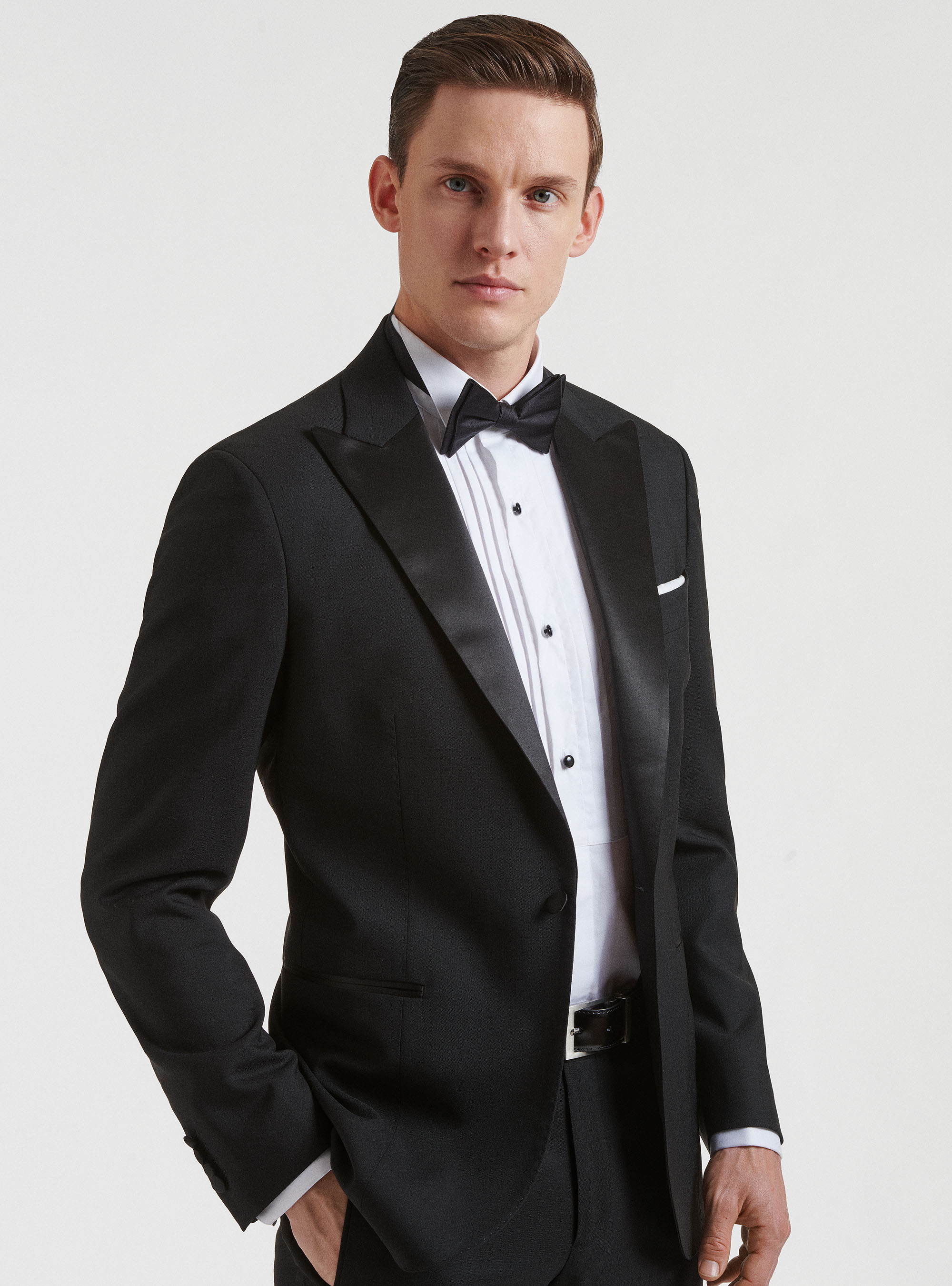 Pure wool tuxedo blazer Vitale Barberis Canonico, BLACK