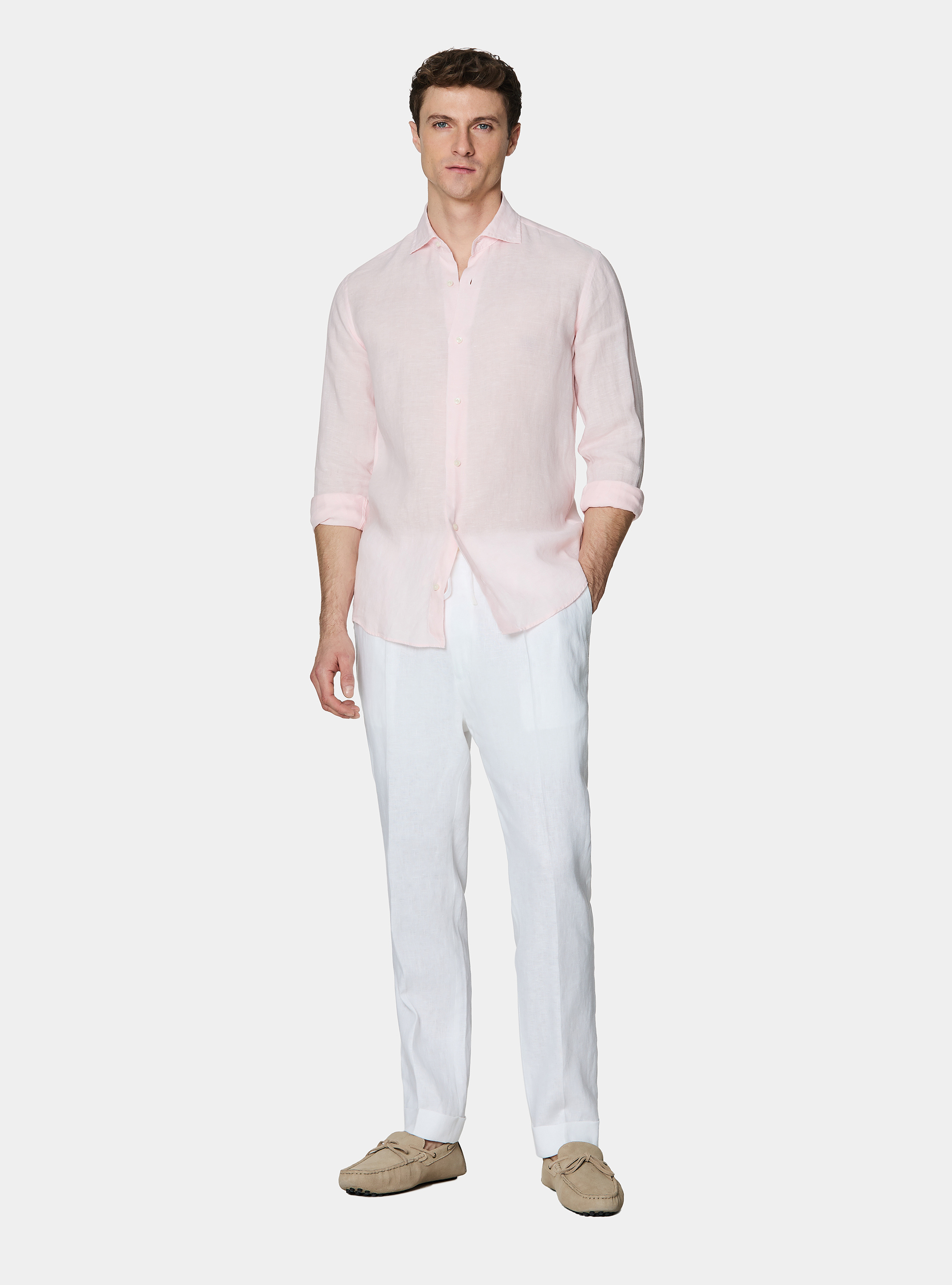 Pure linen shirt, PINK