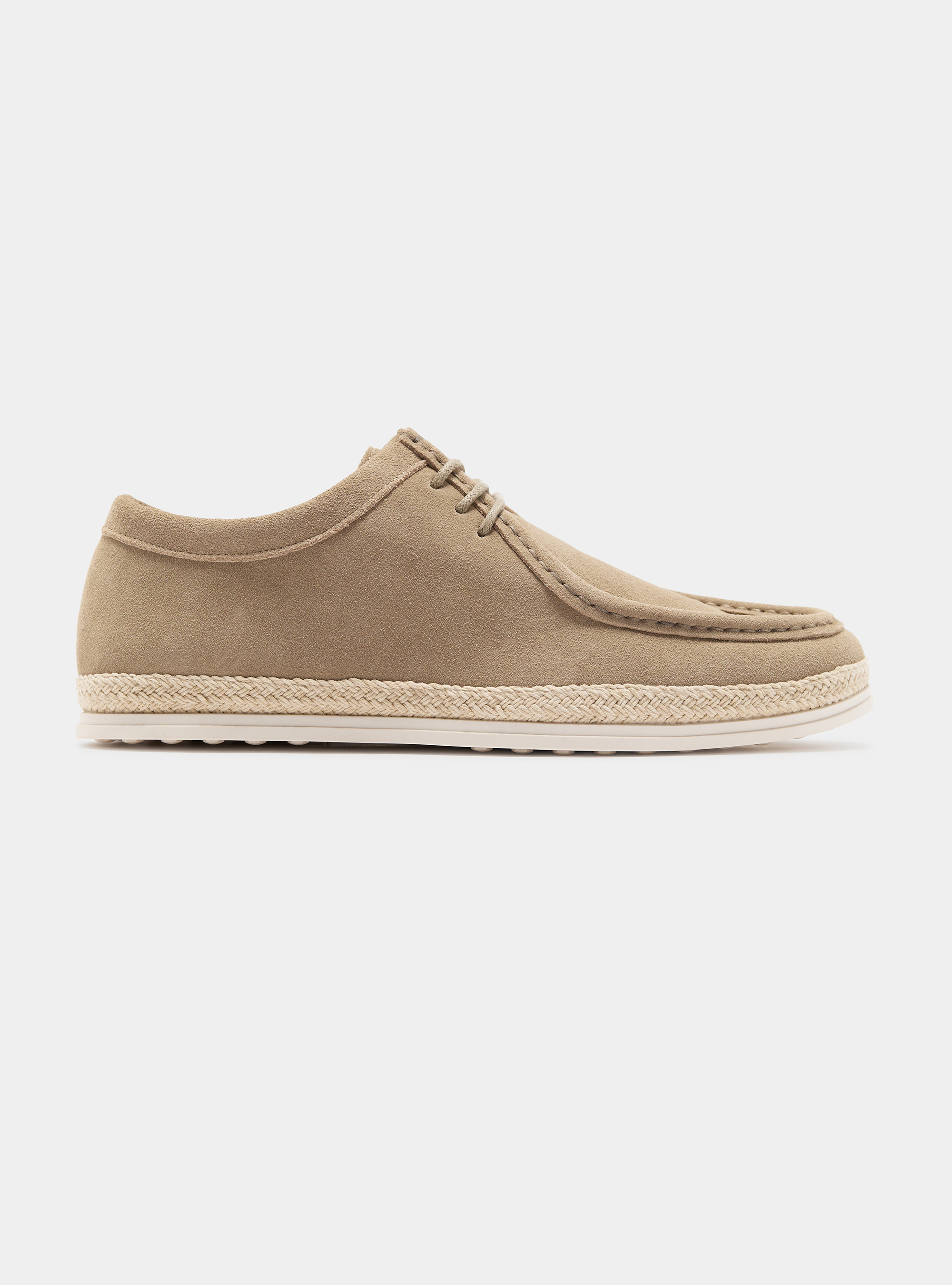 Paraboot lace-up suede boots, ECRU