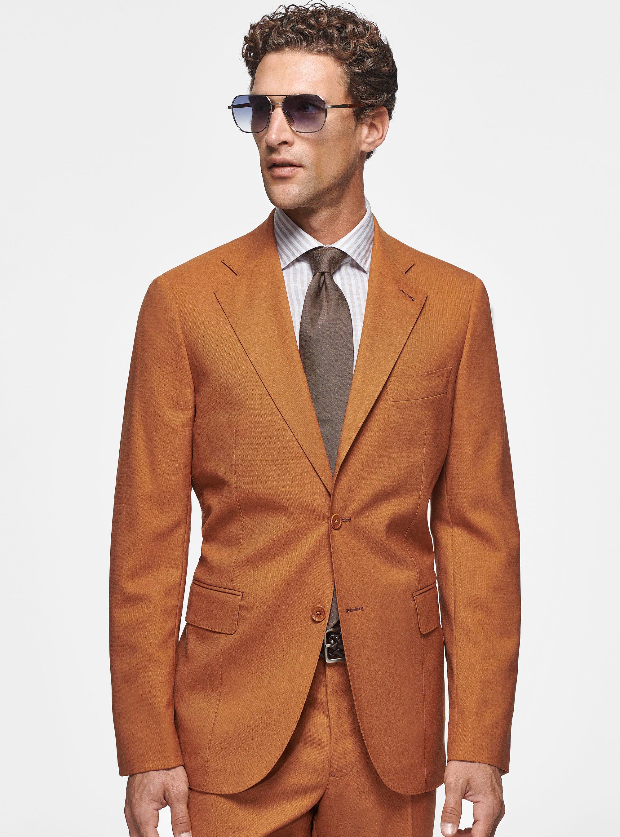 Vitale Barberis Canonico pure wool blazer, 0522C CARAMELLO