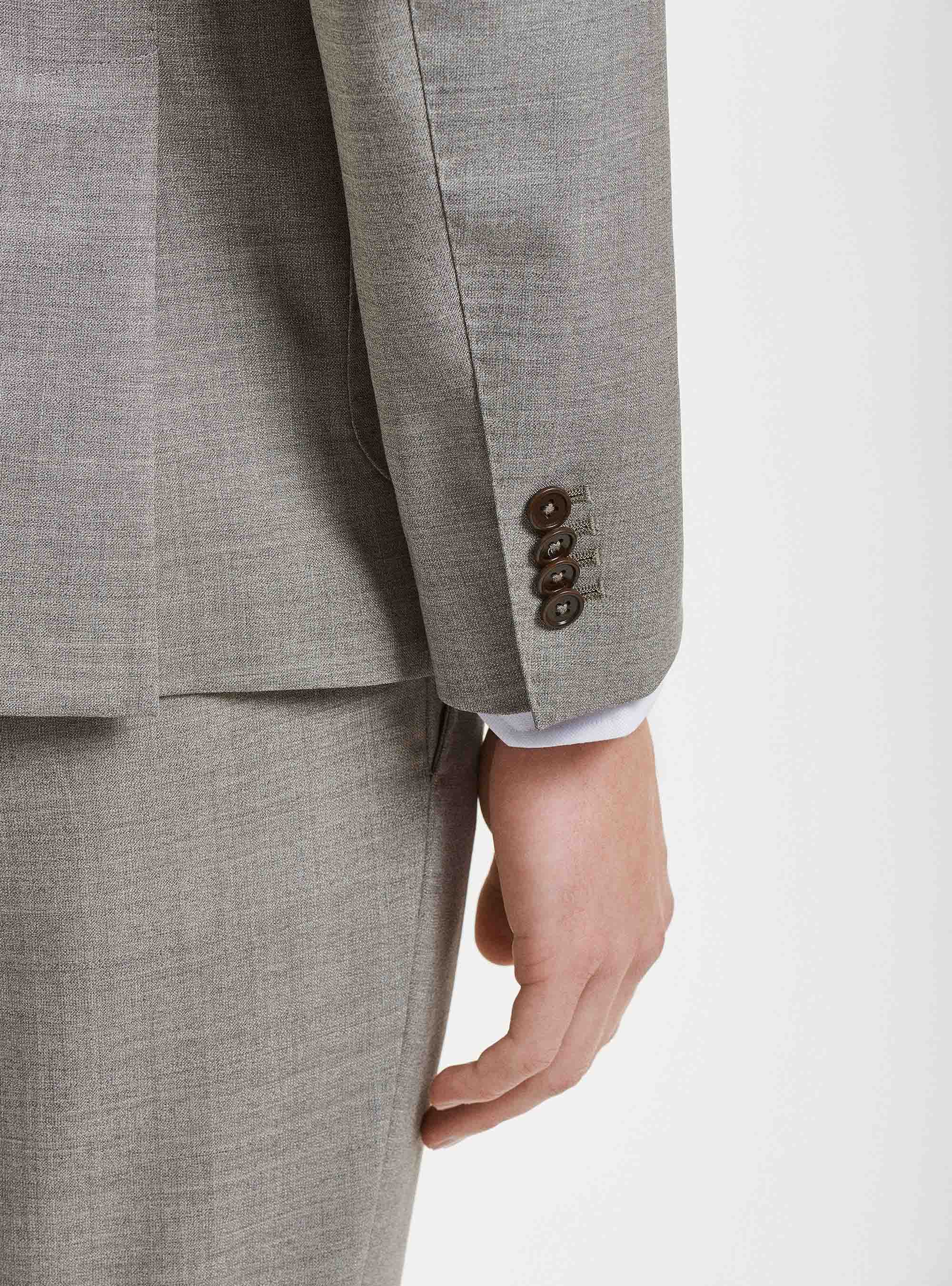 Giacca per abito in pura lana Vitale Barberis Canonico, ECRU