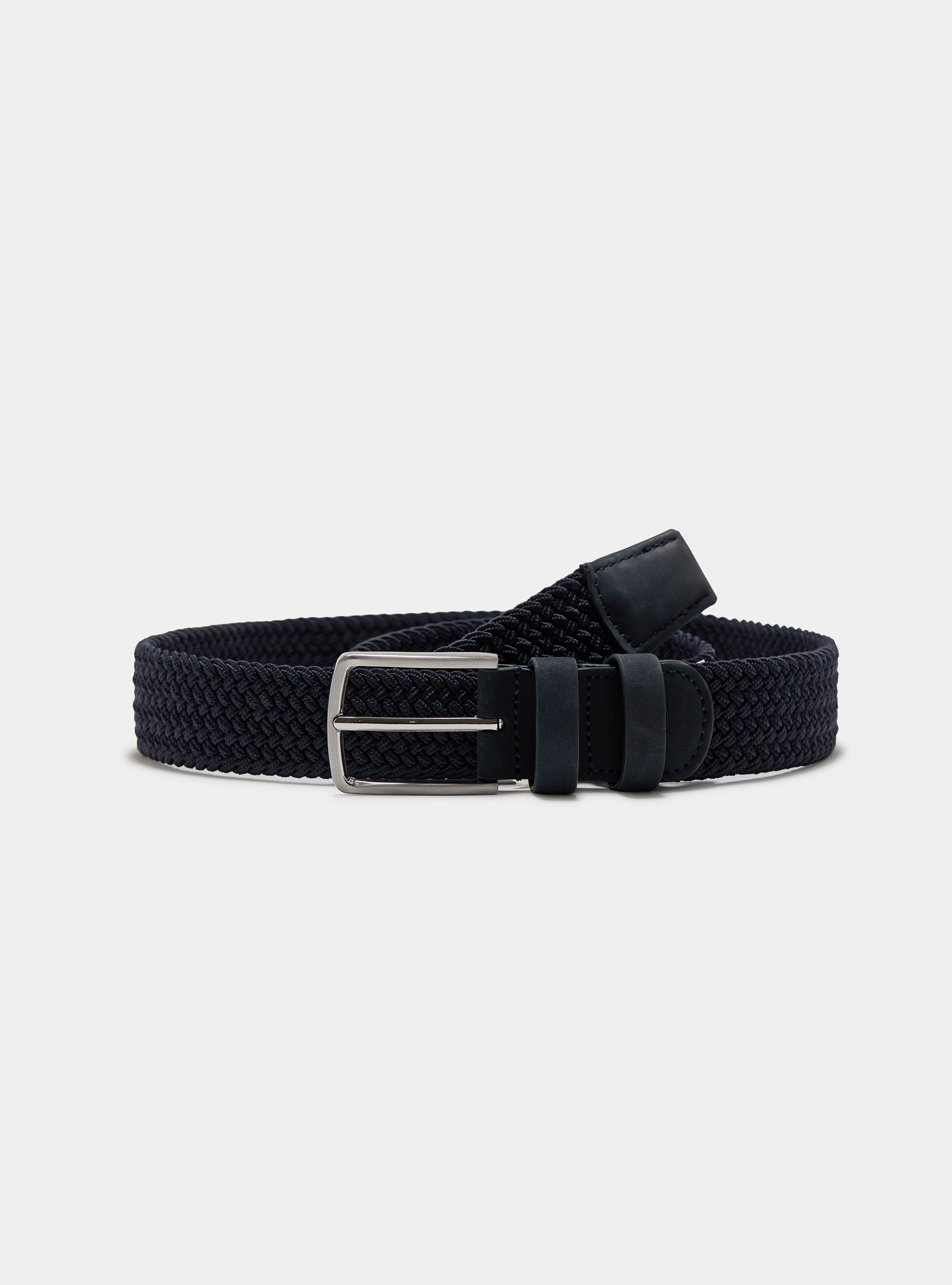 Elastic braided belt, NAVY BLUE