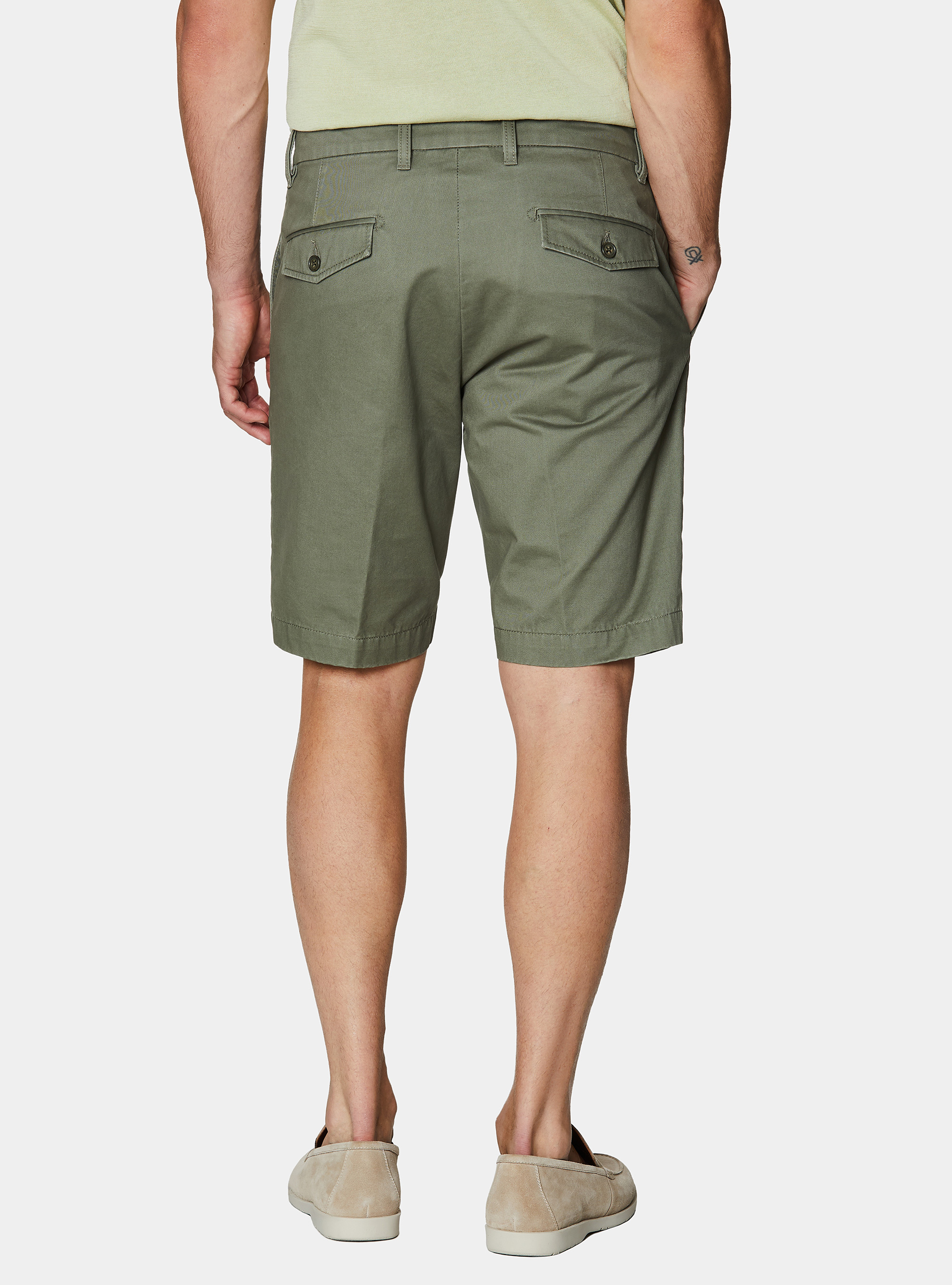 Bermudas de algod&oacute;n twill, SALVIA 0602C