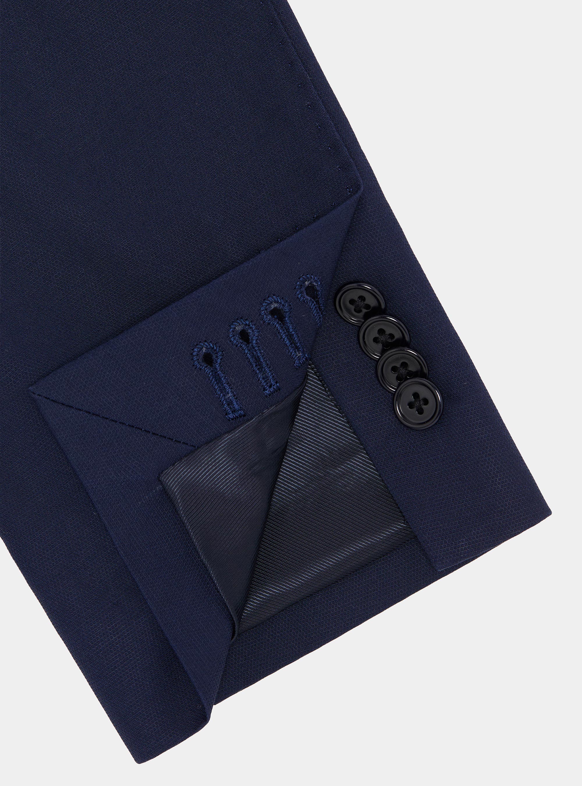 Cotton suit blazer, NAVY BLUE