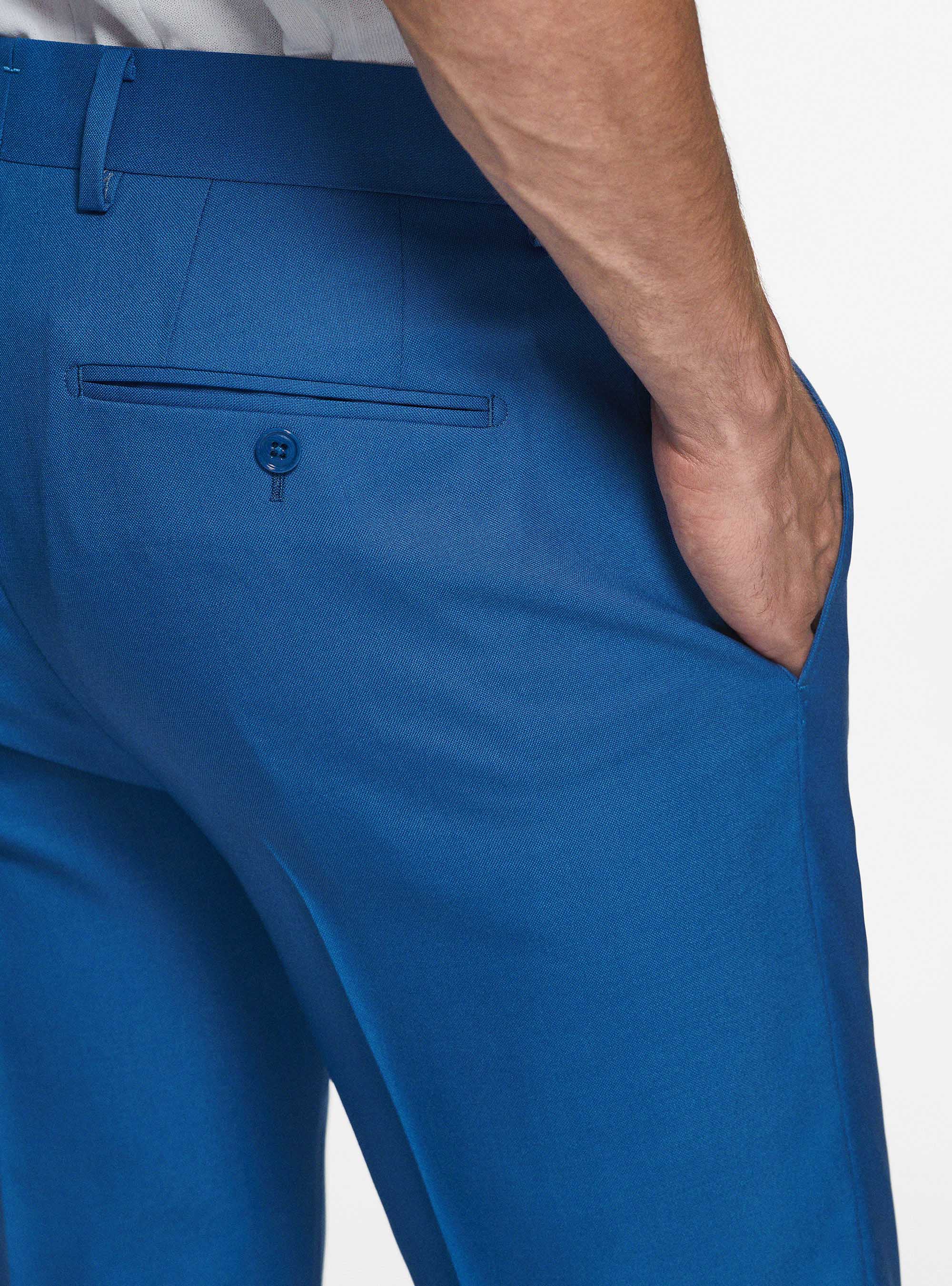 Pantalon en pure laine Vitale Barberis Canonico, 0226C CERULEO