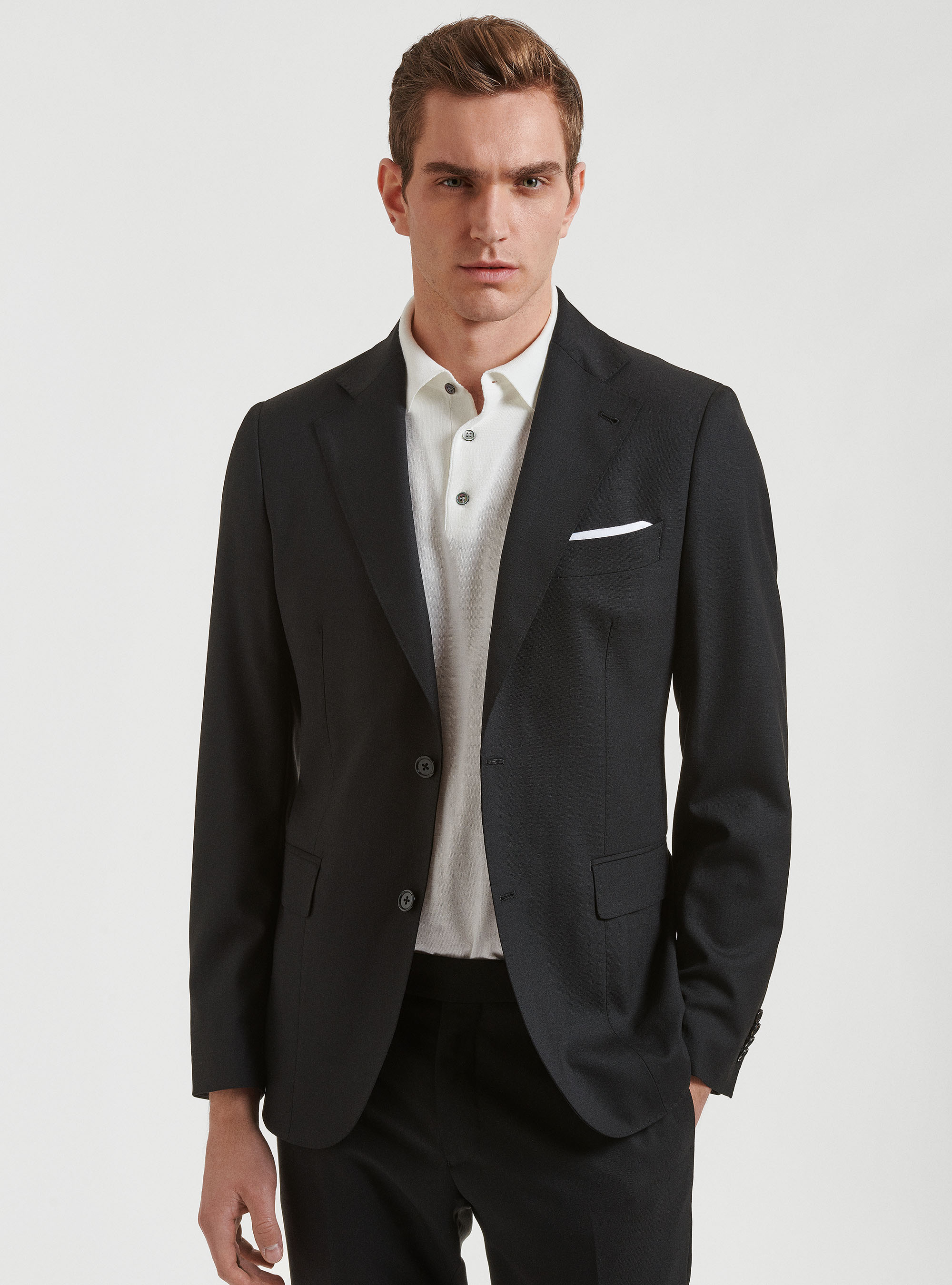 Veste de costume en pure laine Vitale Barberis Canonico, NOIR