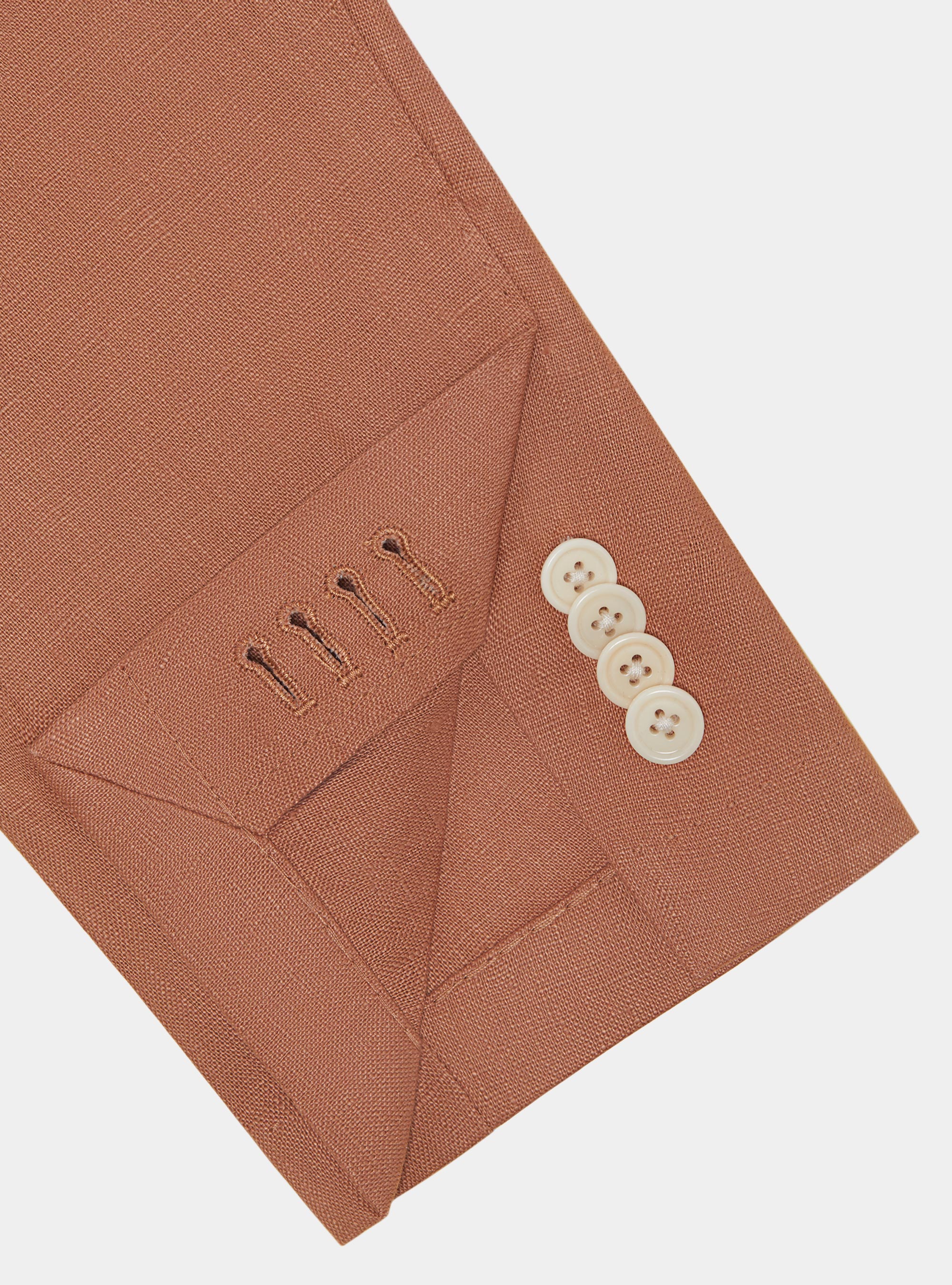 Giacca abito in puro lino, ROSA SALMONE 0468C