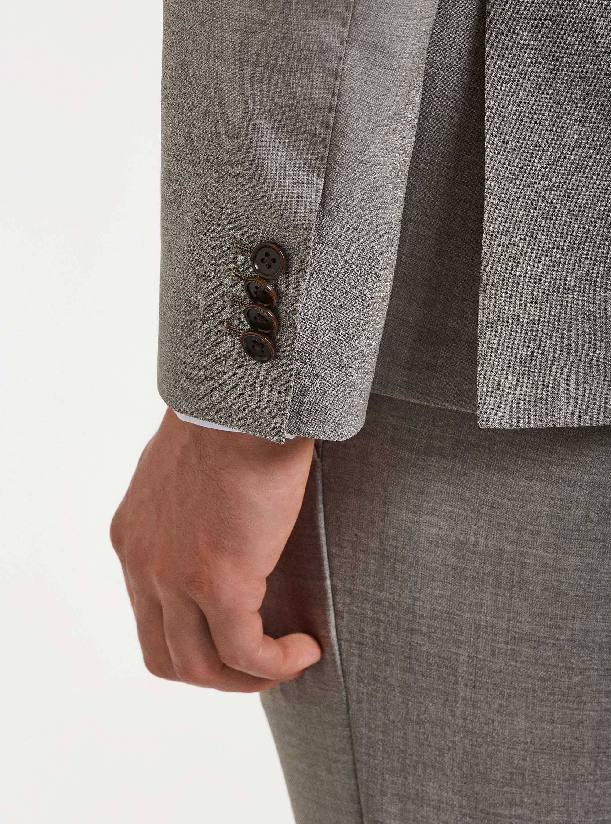 Pure wool suit blazer Vitale Barberis Canonico, ECRU