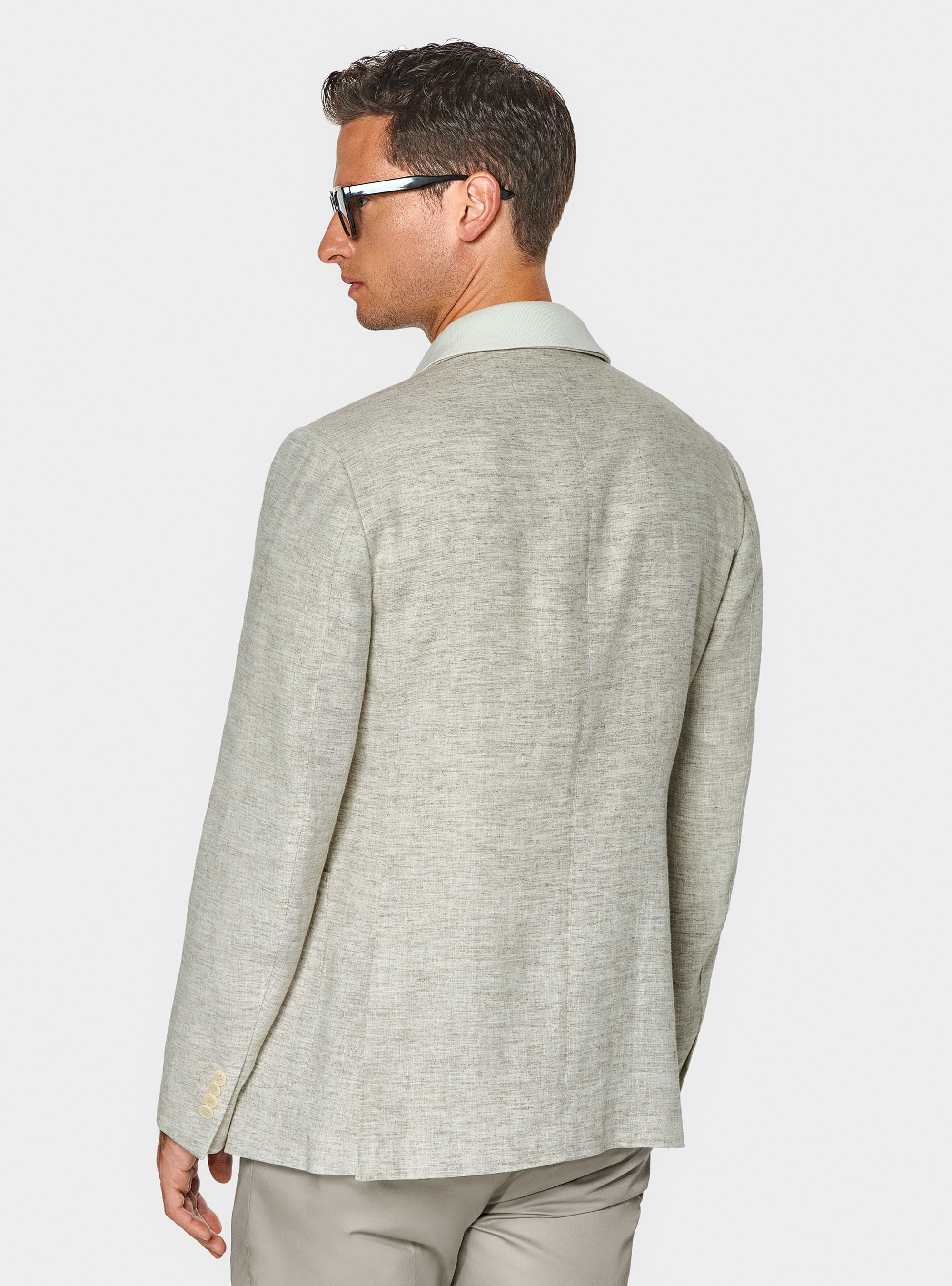 Veste en lin flamm&eacute;, SABLE
