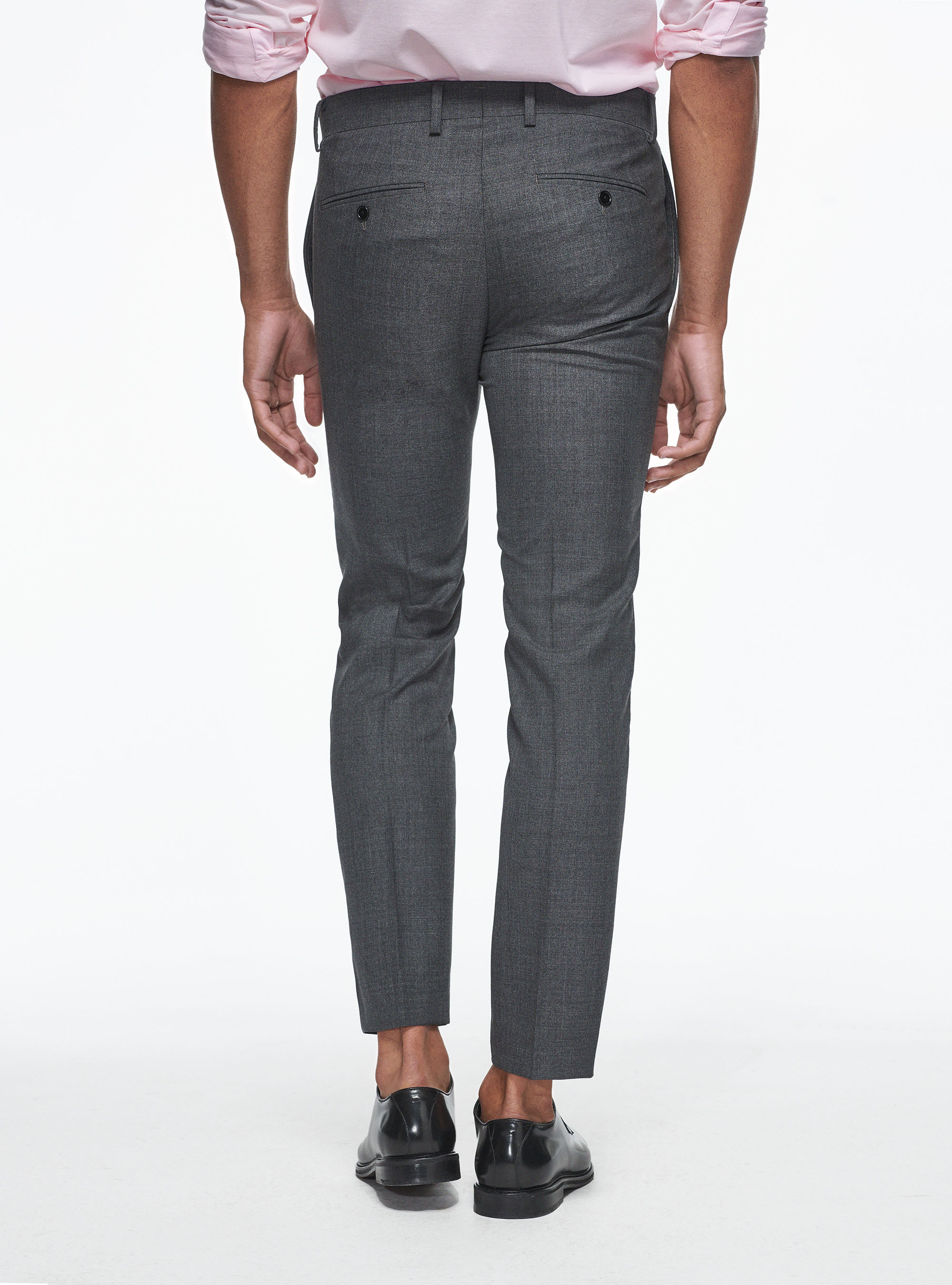 Pure wool trousers Vitale Barberis Canonico, ASFALTO 0112C