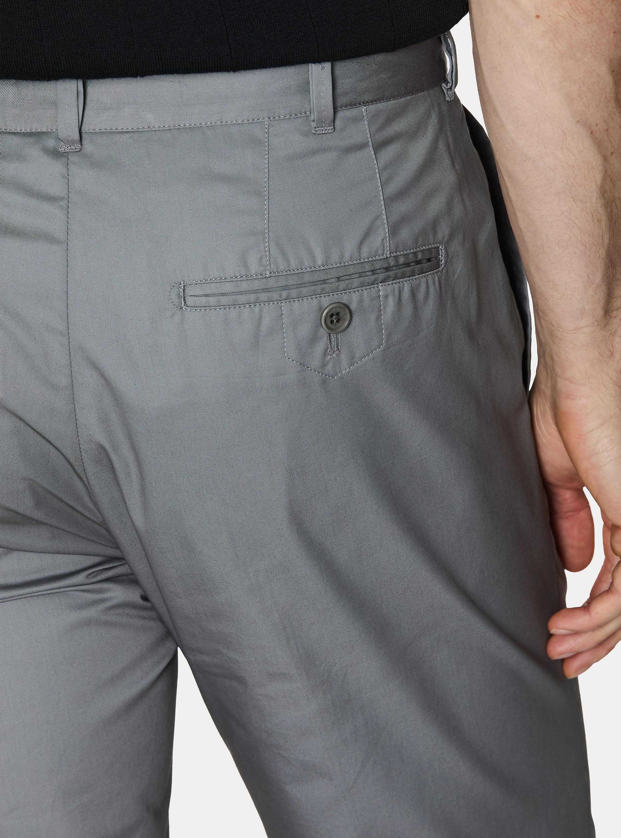 Lightweight twill slim fit chino trousers, GREY