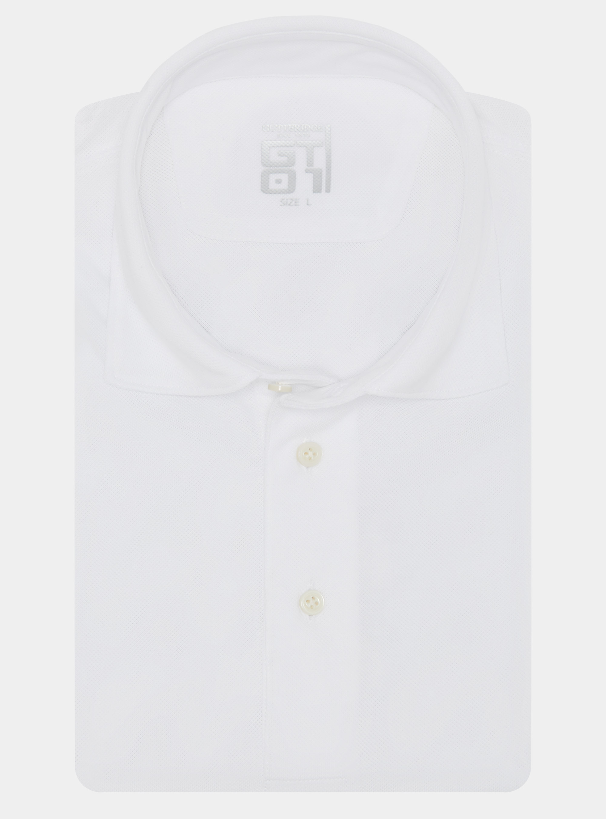 Polo GT01 in piquet stretch, BIANCO
