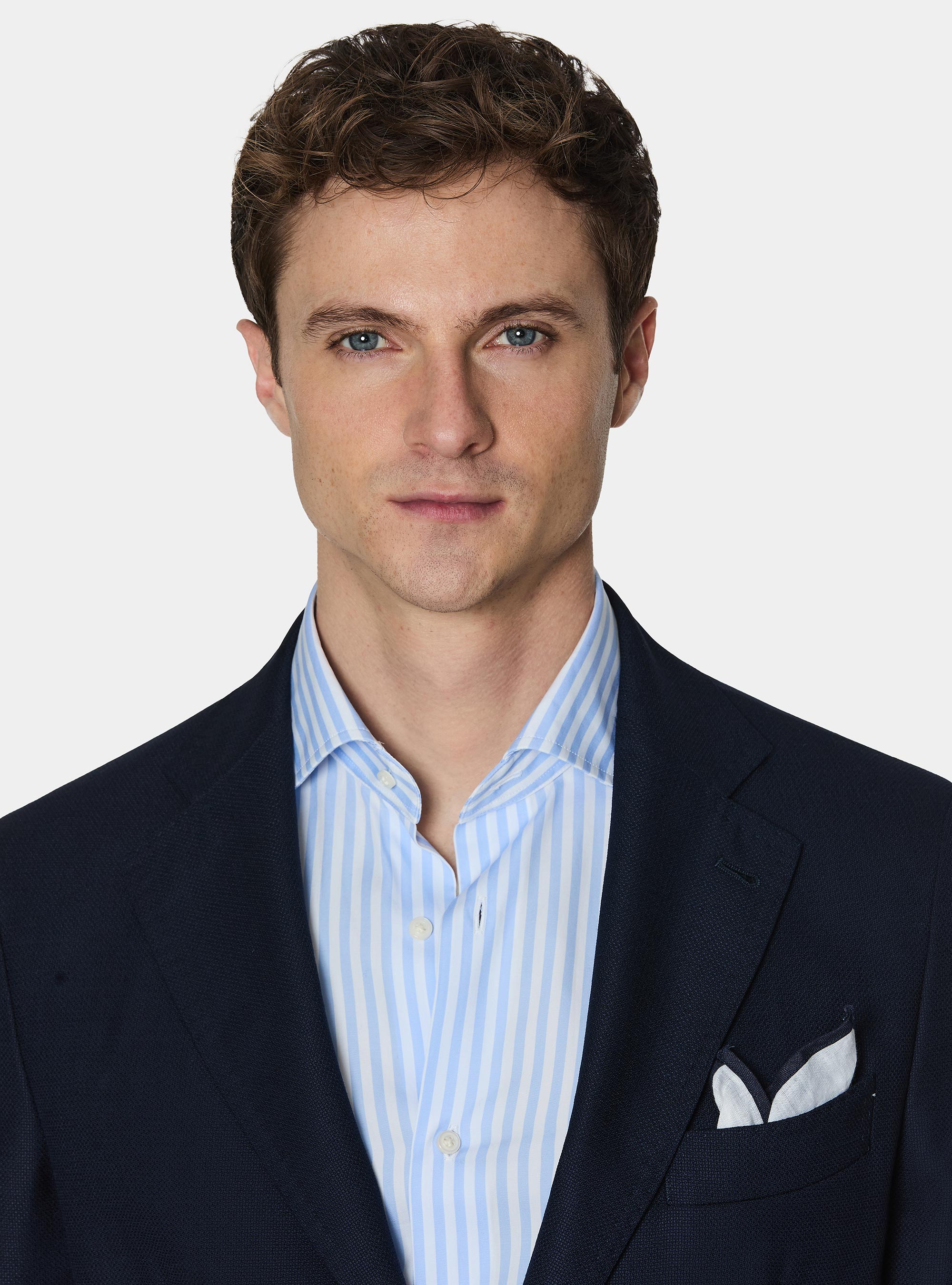 Vitale Barberis Canonico wool hopsack blazer, NAVY BLUE