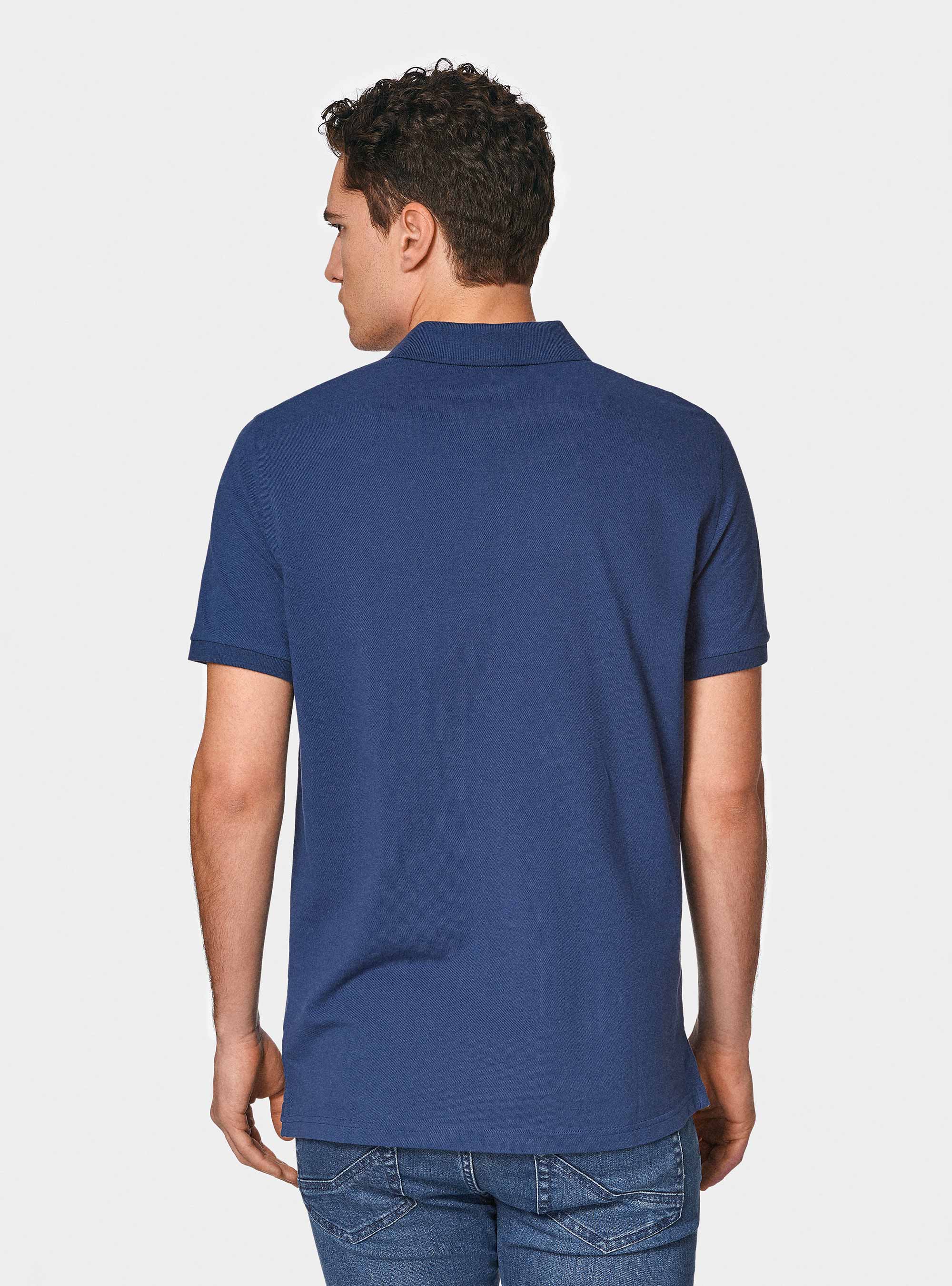 Polo classica in piquet, 0243C DENIM