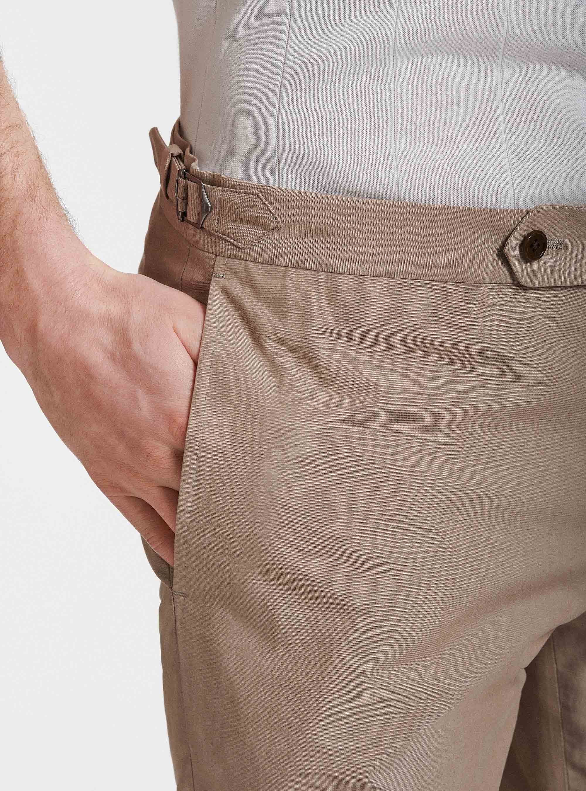 Pantaloni per abito in misto cotone DUEMILAGORI, SABBIA