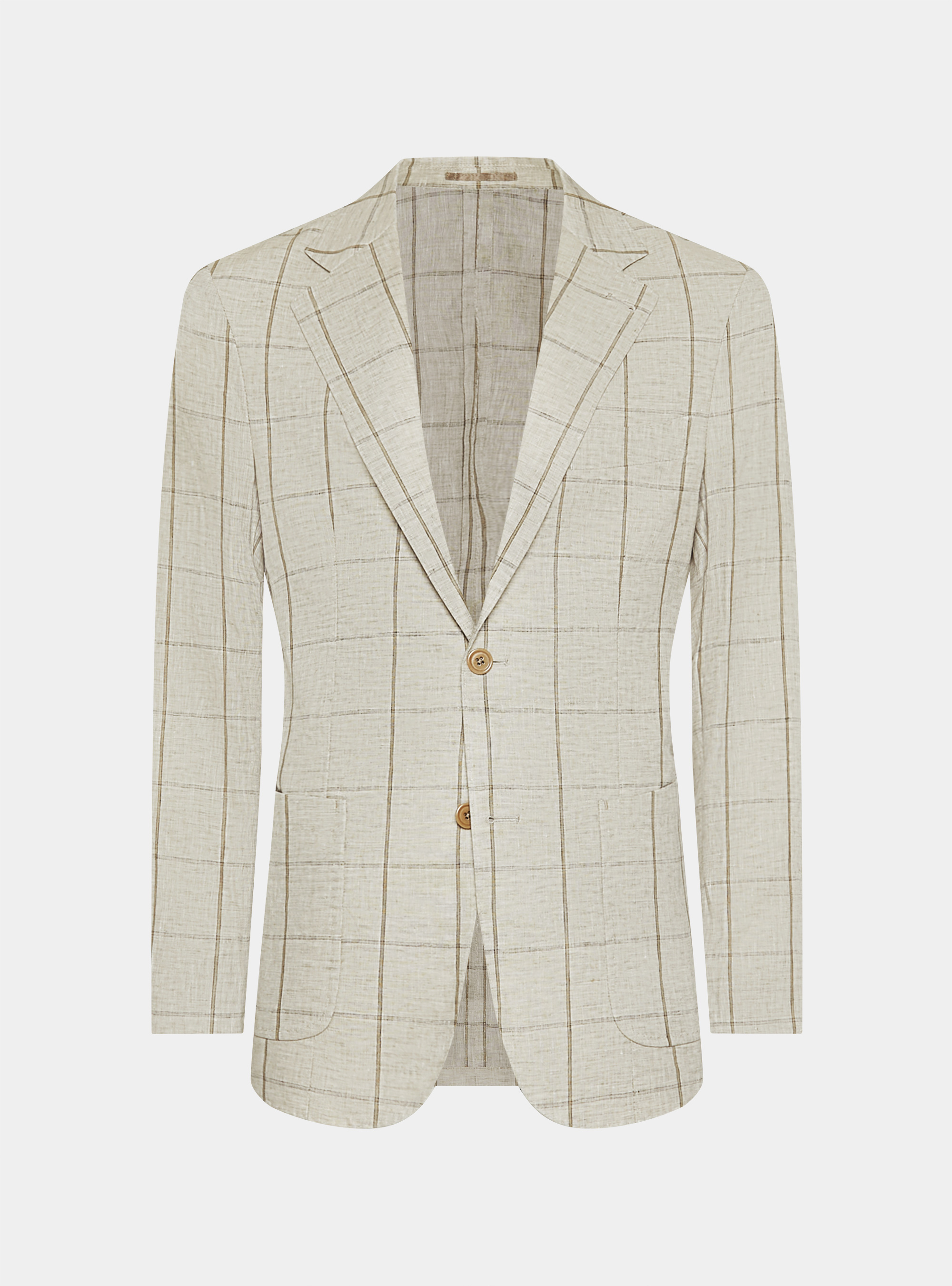 Fancy blazer in delav&eacute; linen, SAND