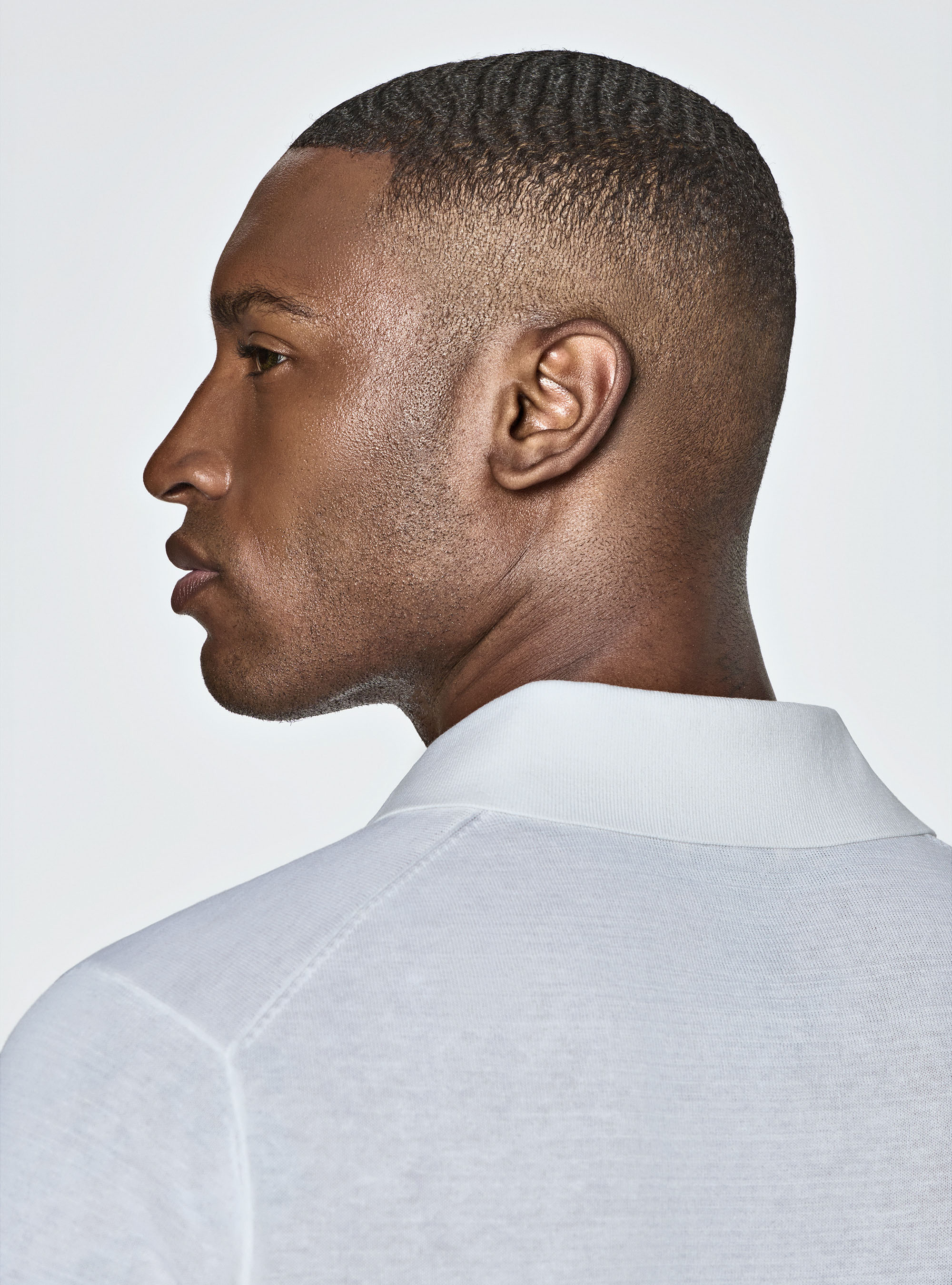 Cotton and silk polo shirt, WHITE