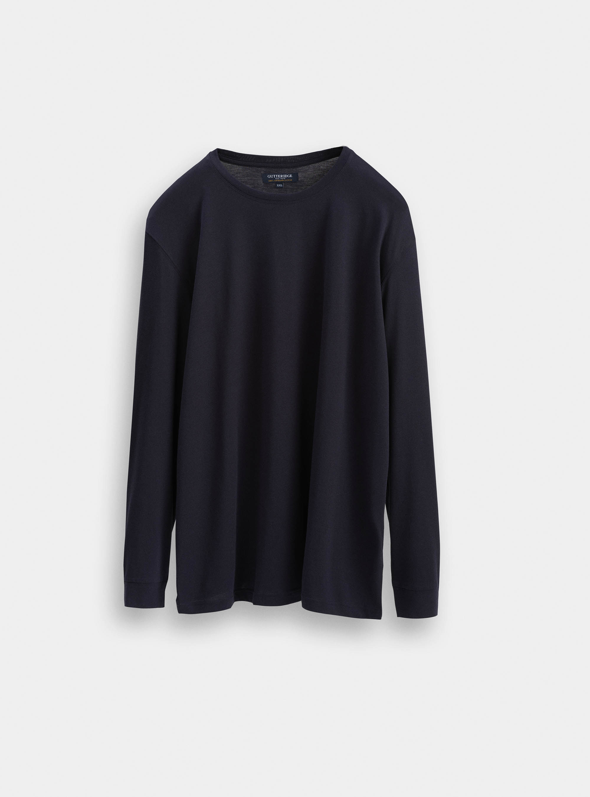 Langarm-T-Shirt aus Supima-Baumwoll-Jersey, NAVY 0218C