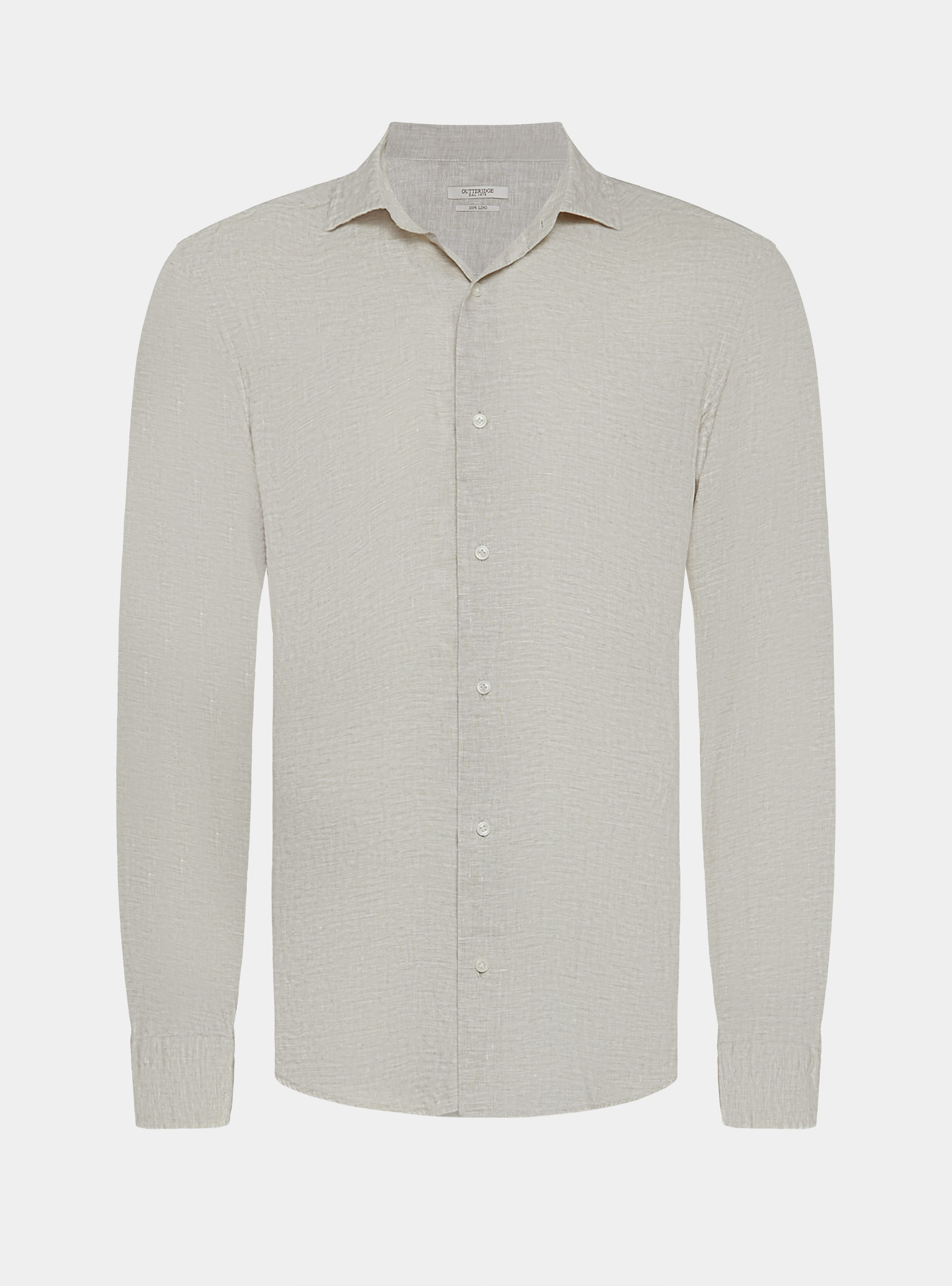 Pure linen shirt, ECRU MELANGE 0562C
