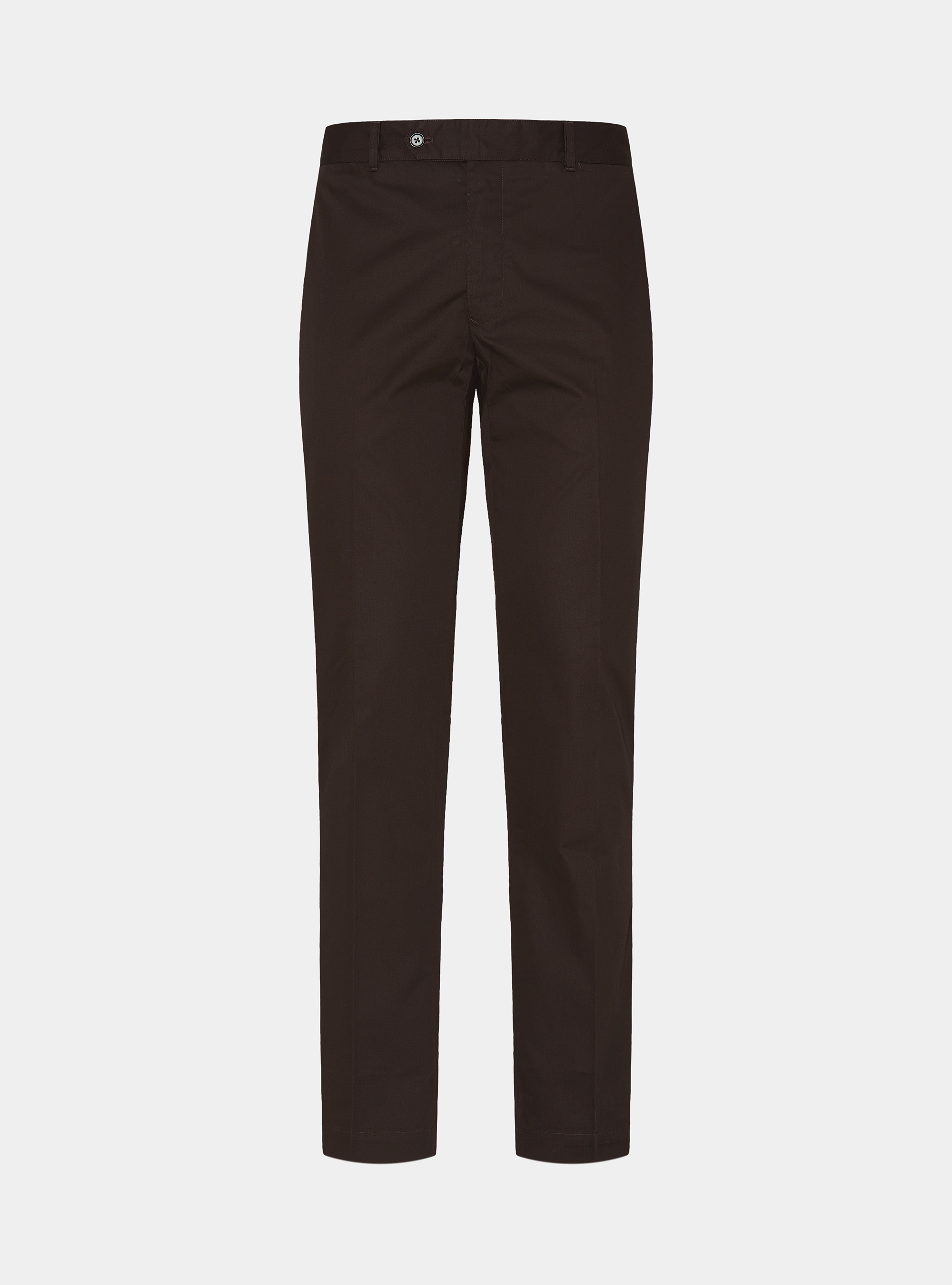 Lightweight twill slim fit chino trousers, BROWN