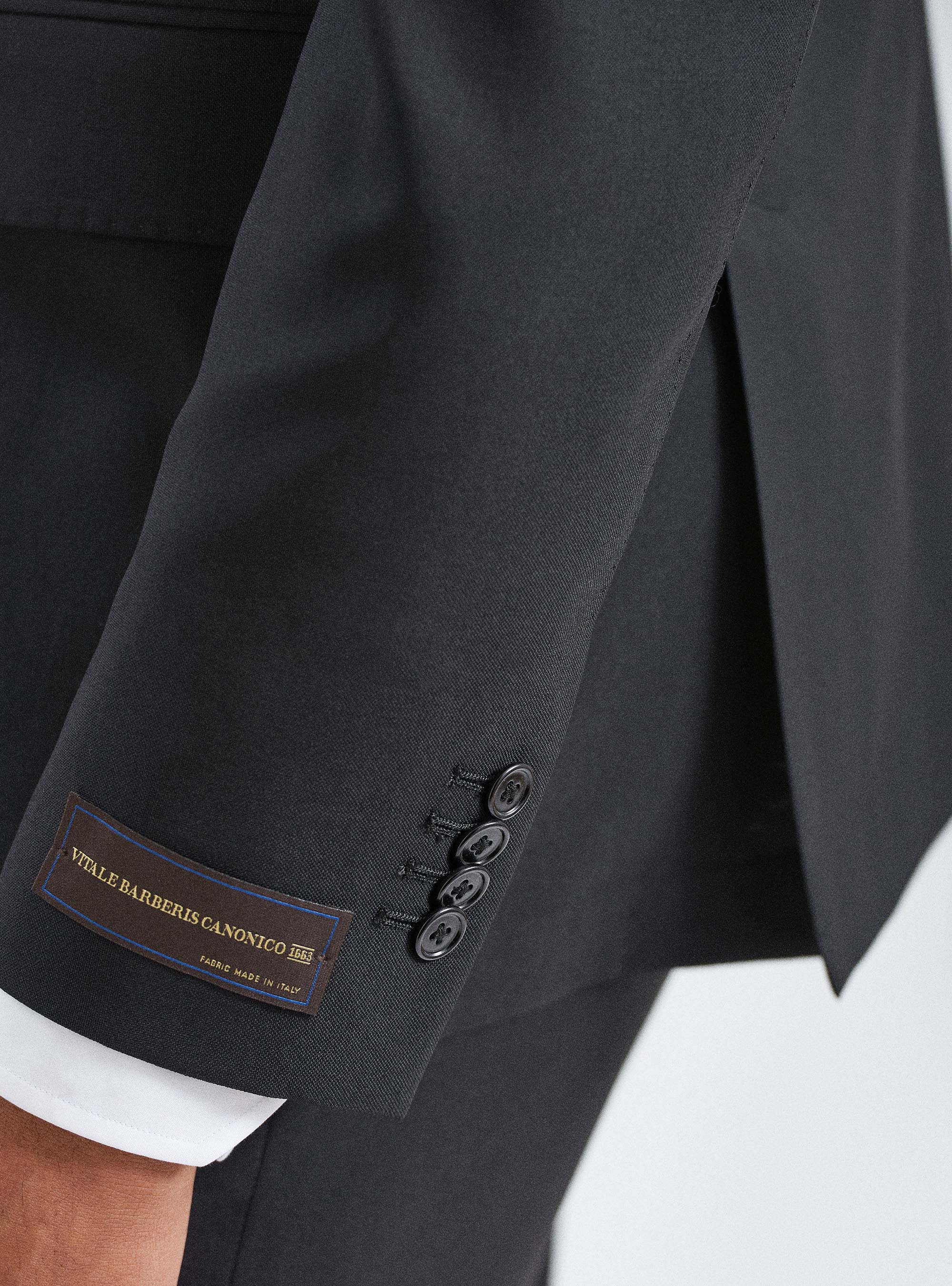 Suit blazer in pure wool Vitale Barberis Canonico fabric, BLACK