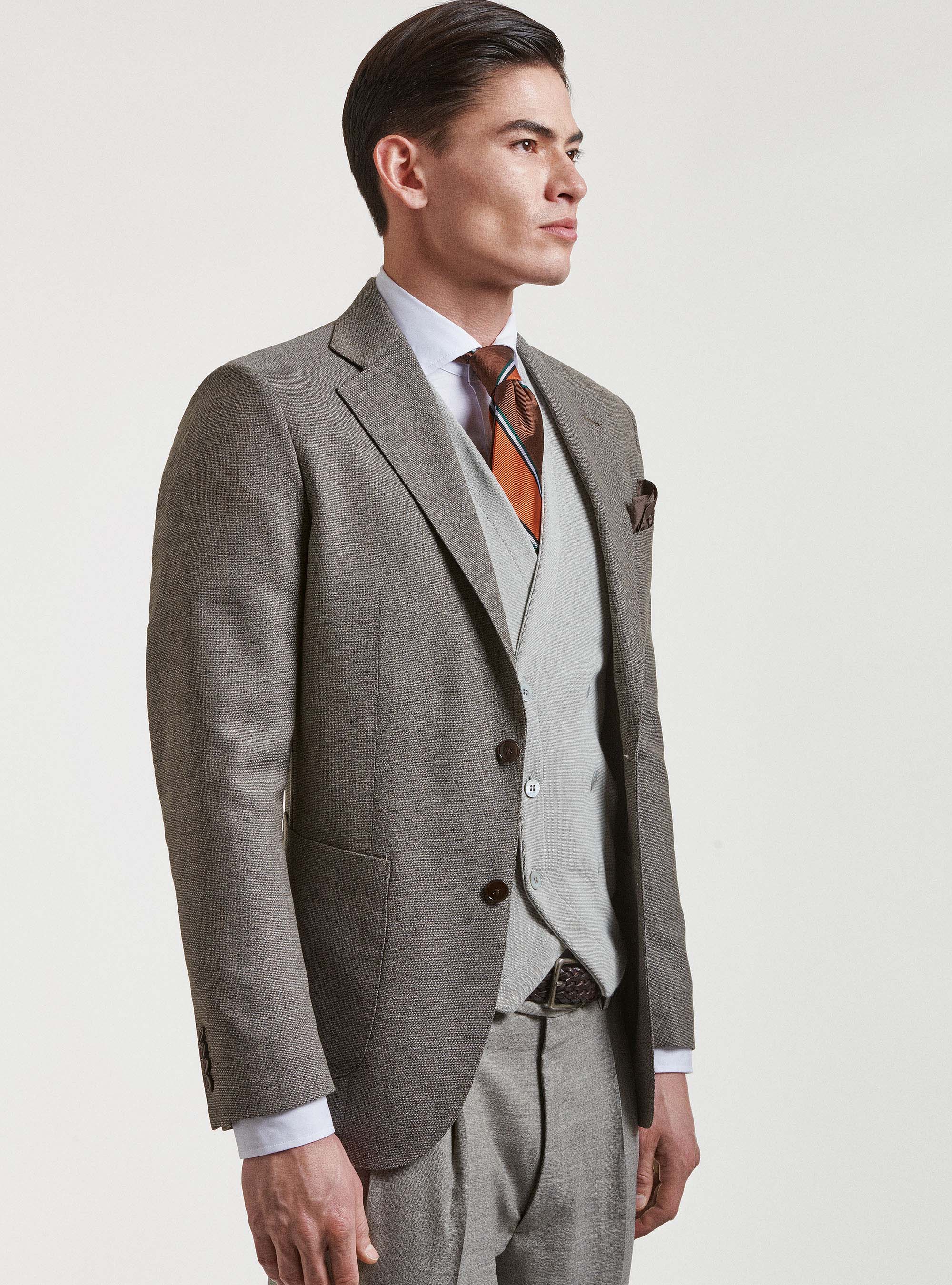 Veste en pure laine Vitale Barberis Canonico, BOUE