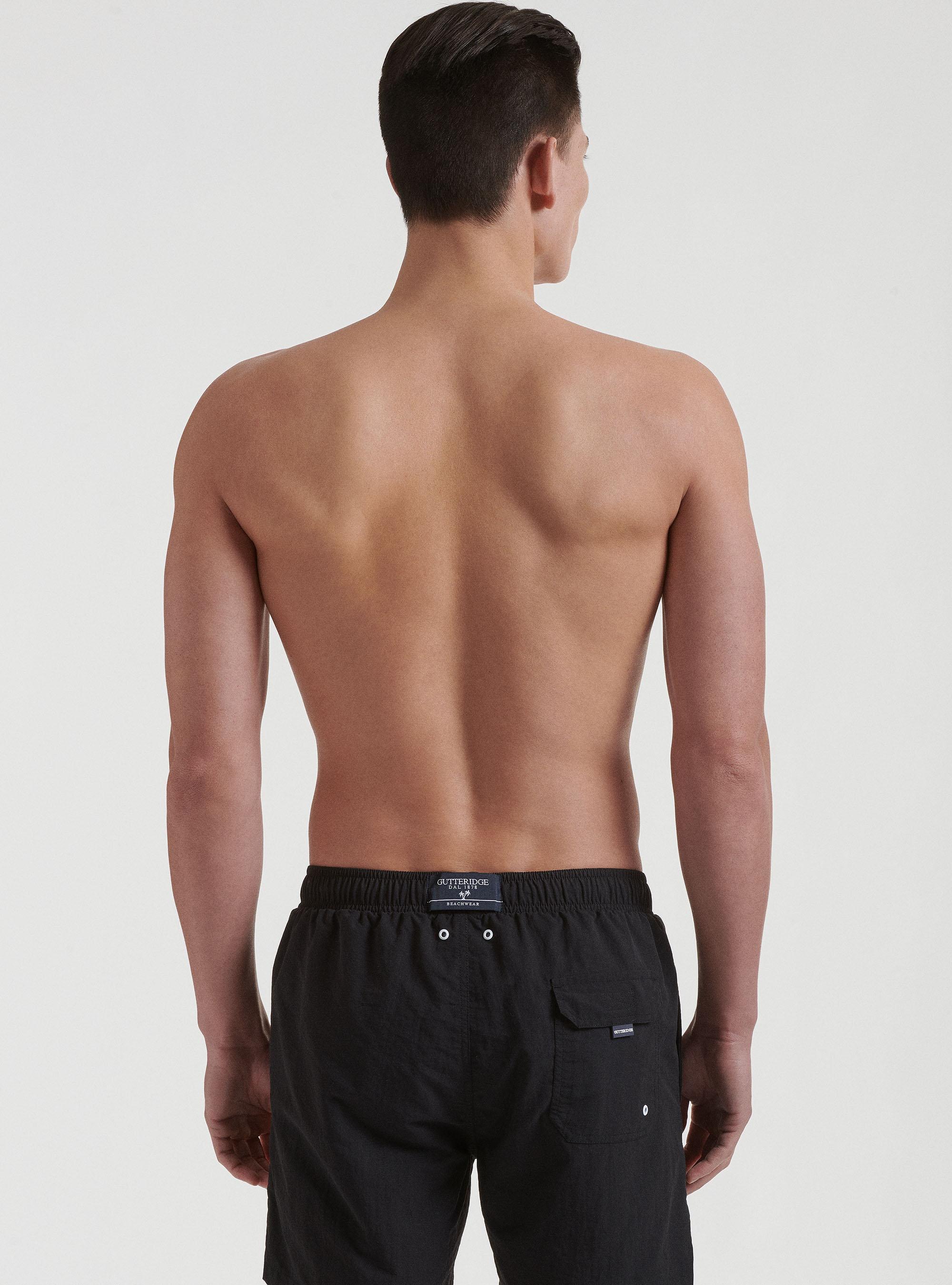 Solid-coloured swimwear, BLACK