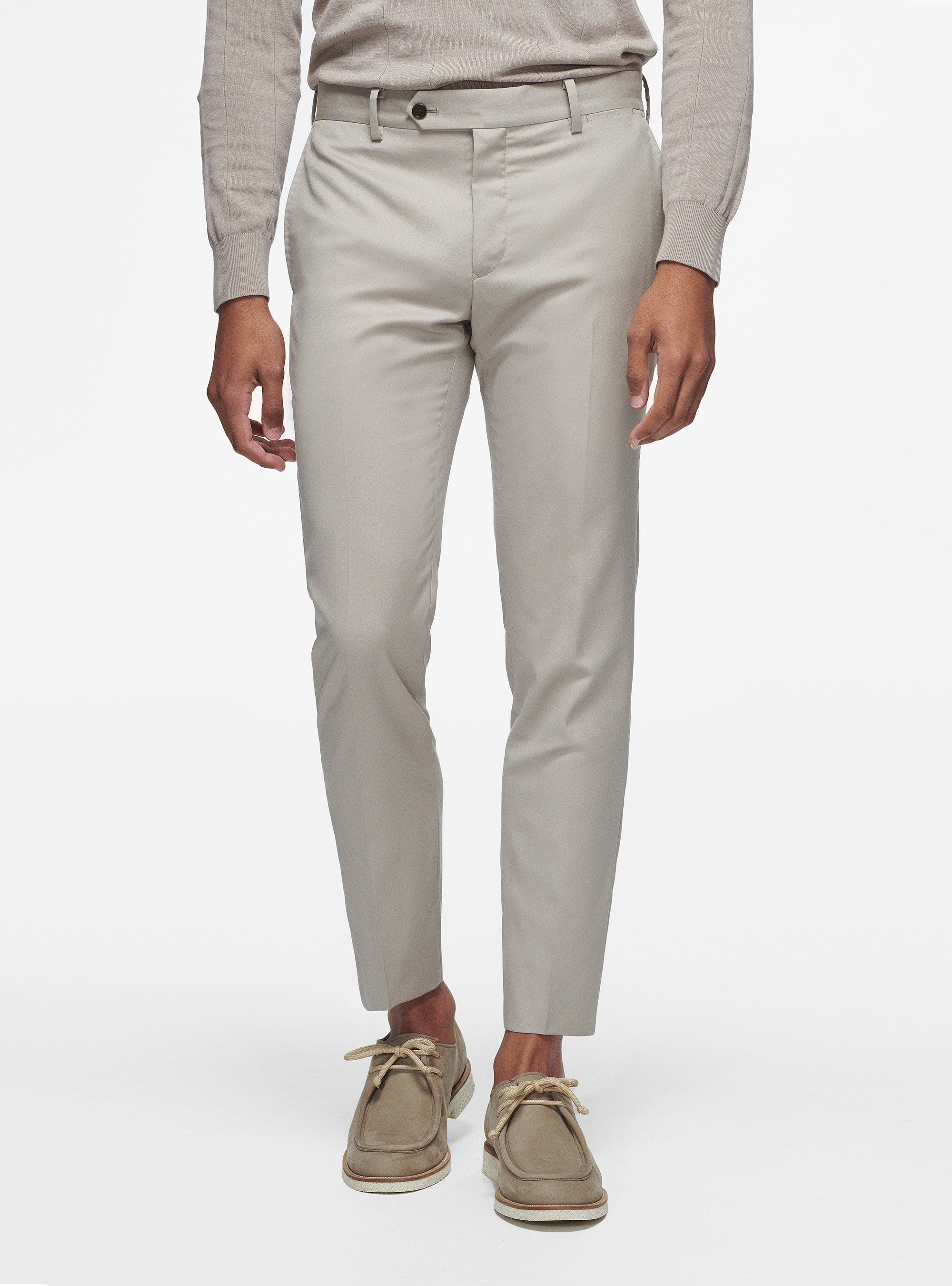 Pantaloni in pura lana superfine 110's, SABBIA